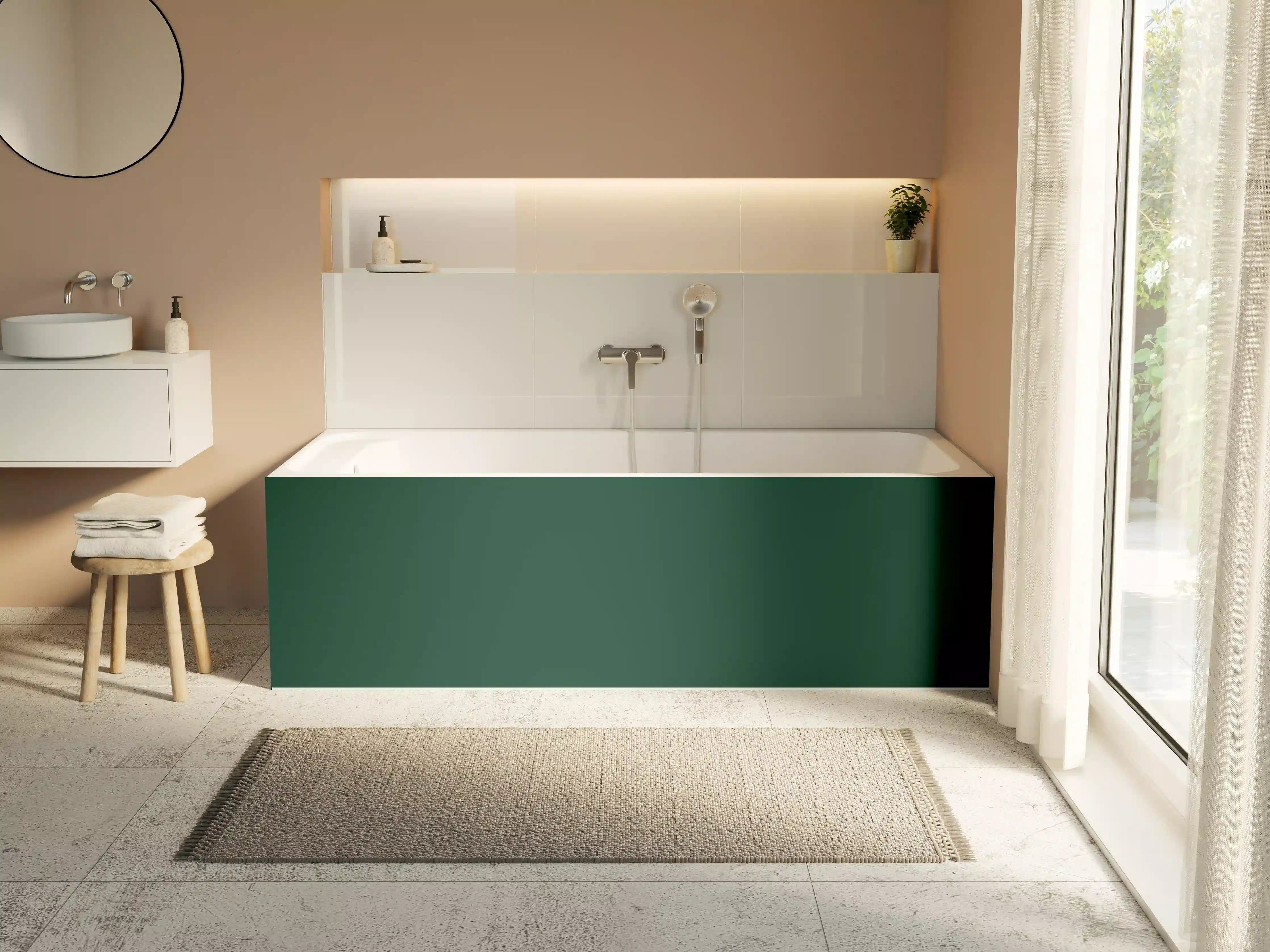 Badewannen-Rückwand - RAL 6005 (Moosgrün)