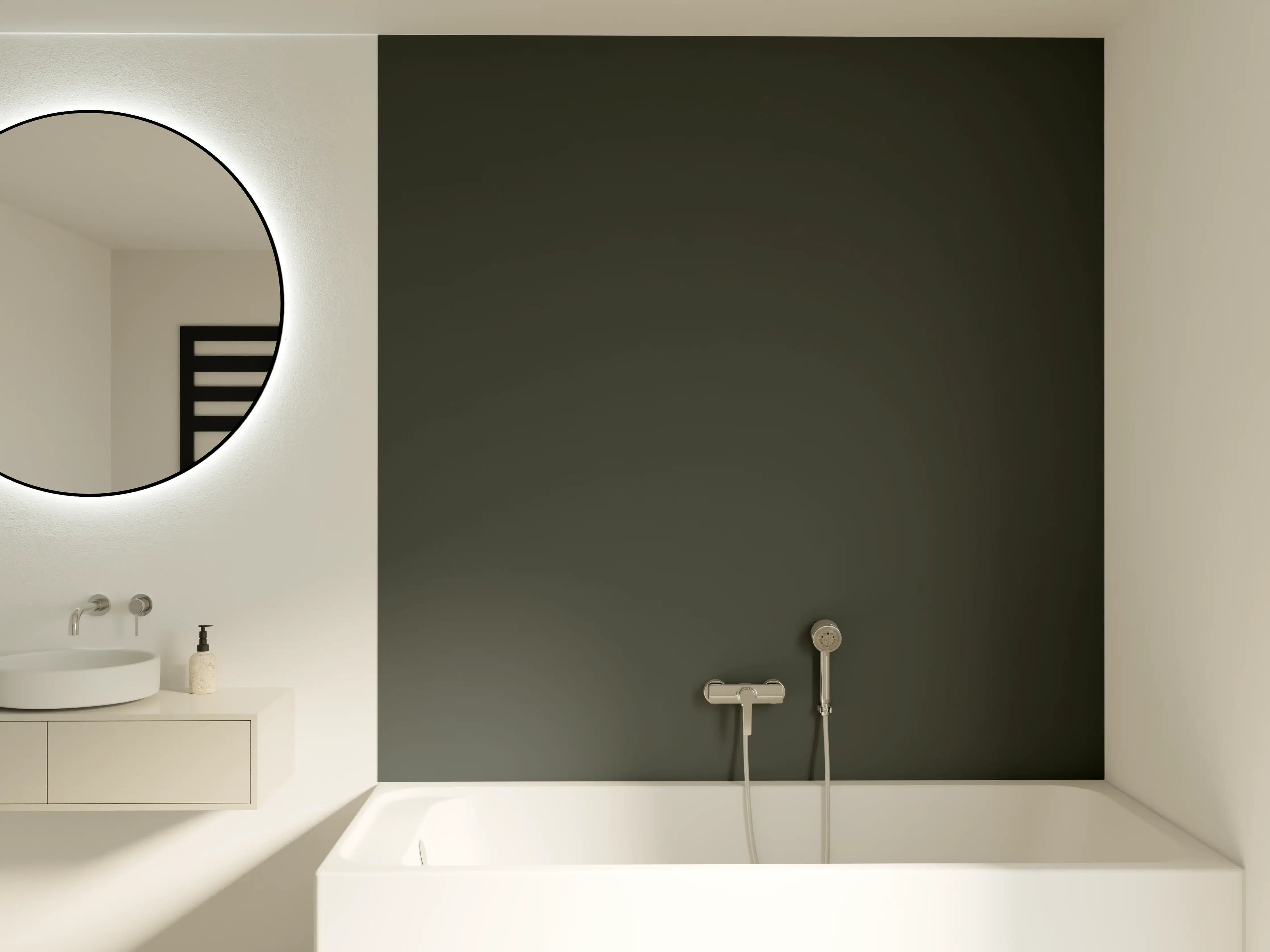 Badewannen-Rückwand - RAL 6006 (Olivgrau)