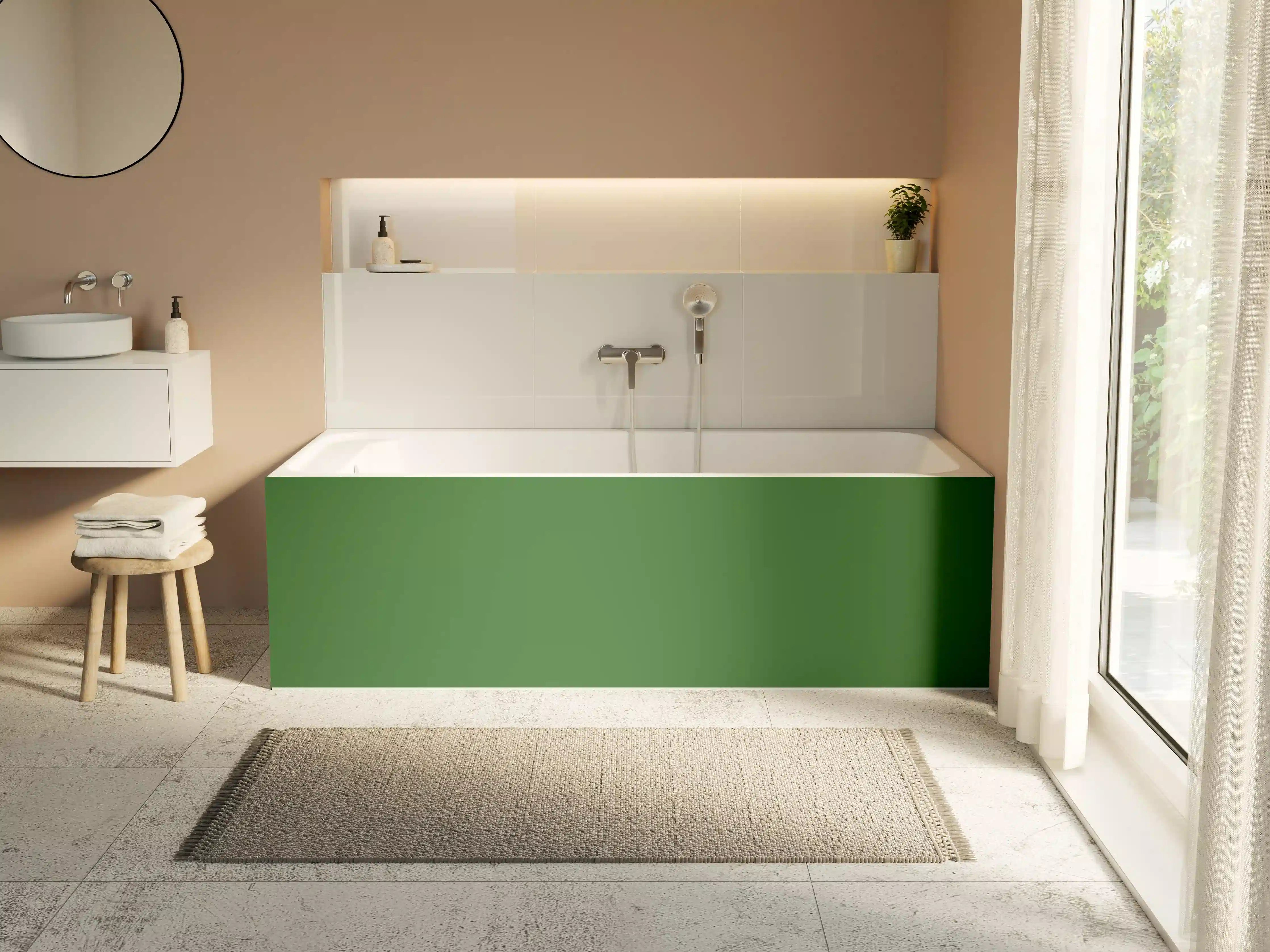 Badewannen-Rückwand - RAL 6010 (Grasgrün)