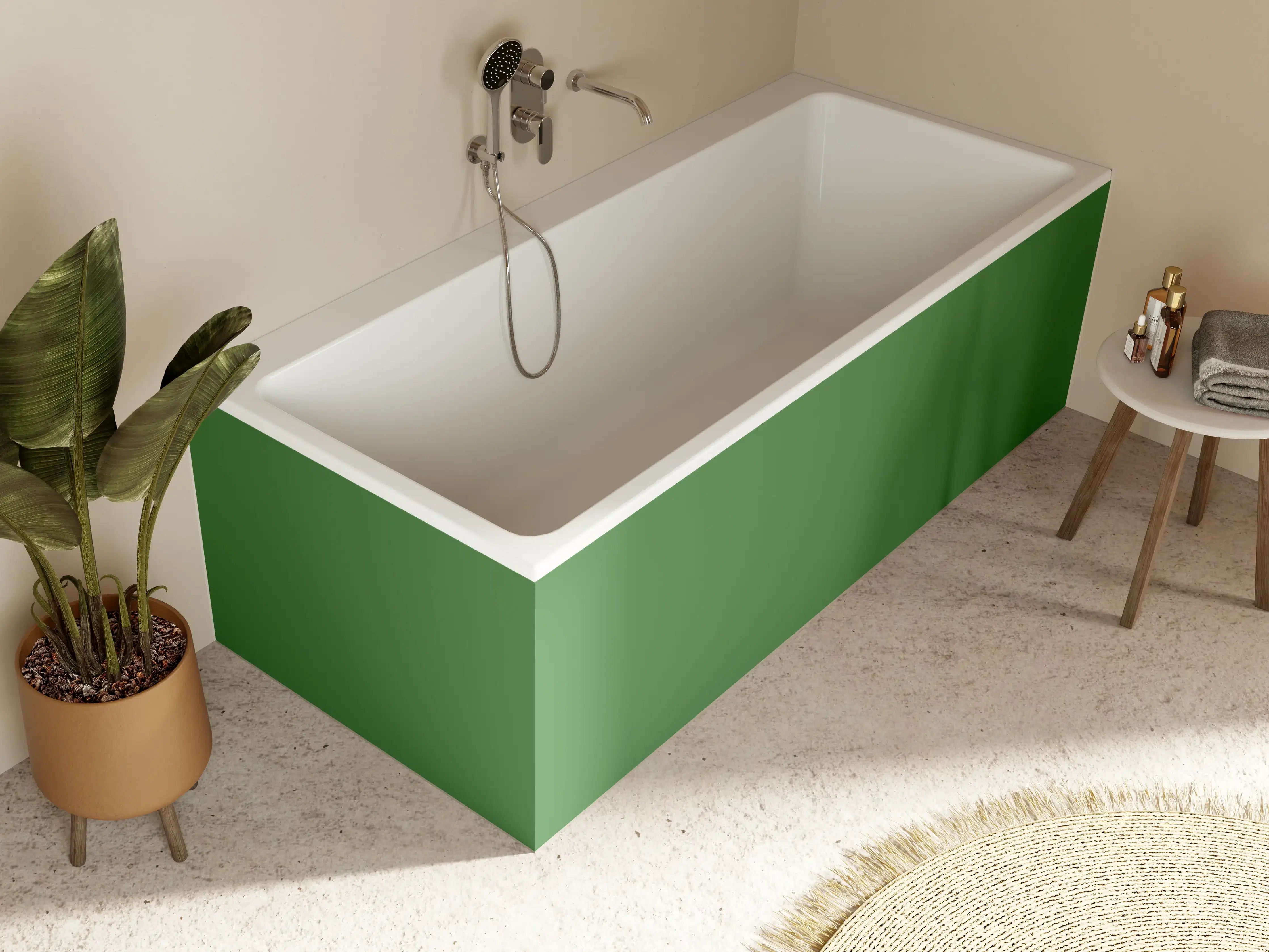 Badewannen-Rückwand - RAL 6010 (Grasgrün)