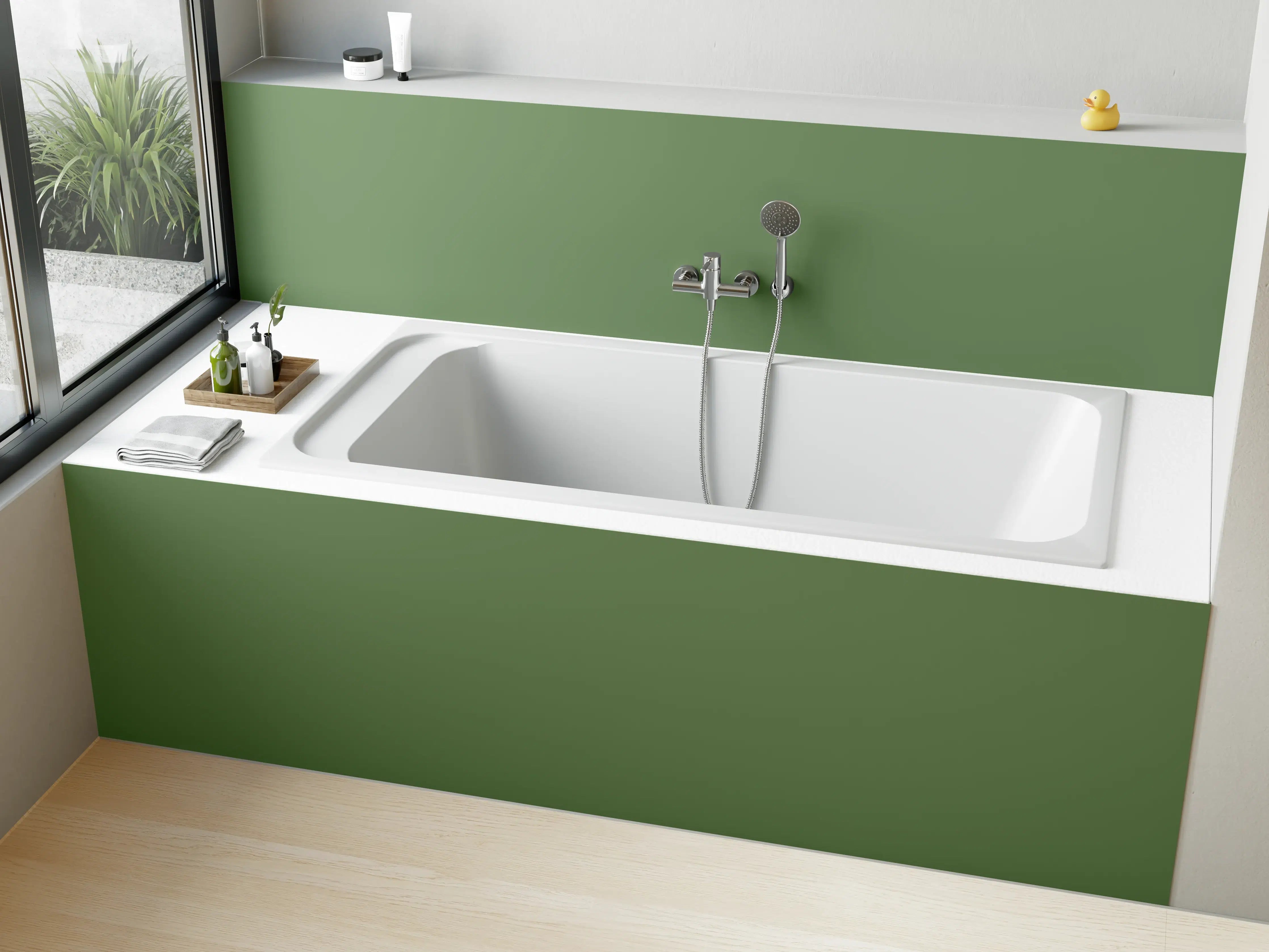 Badewannen-Rückwand - RAL 6011 (Reseda grün)