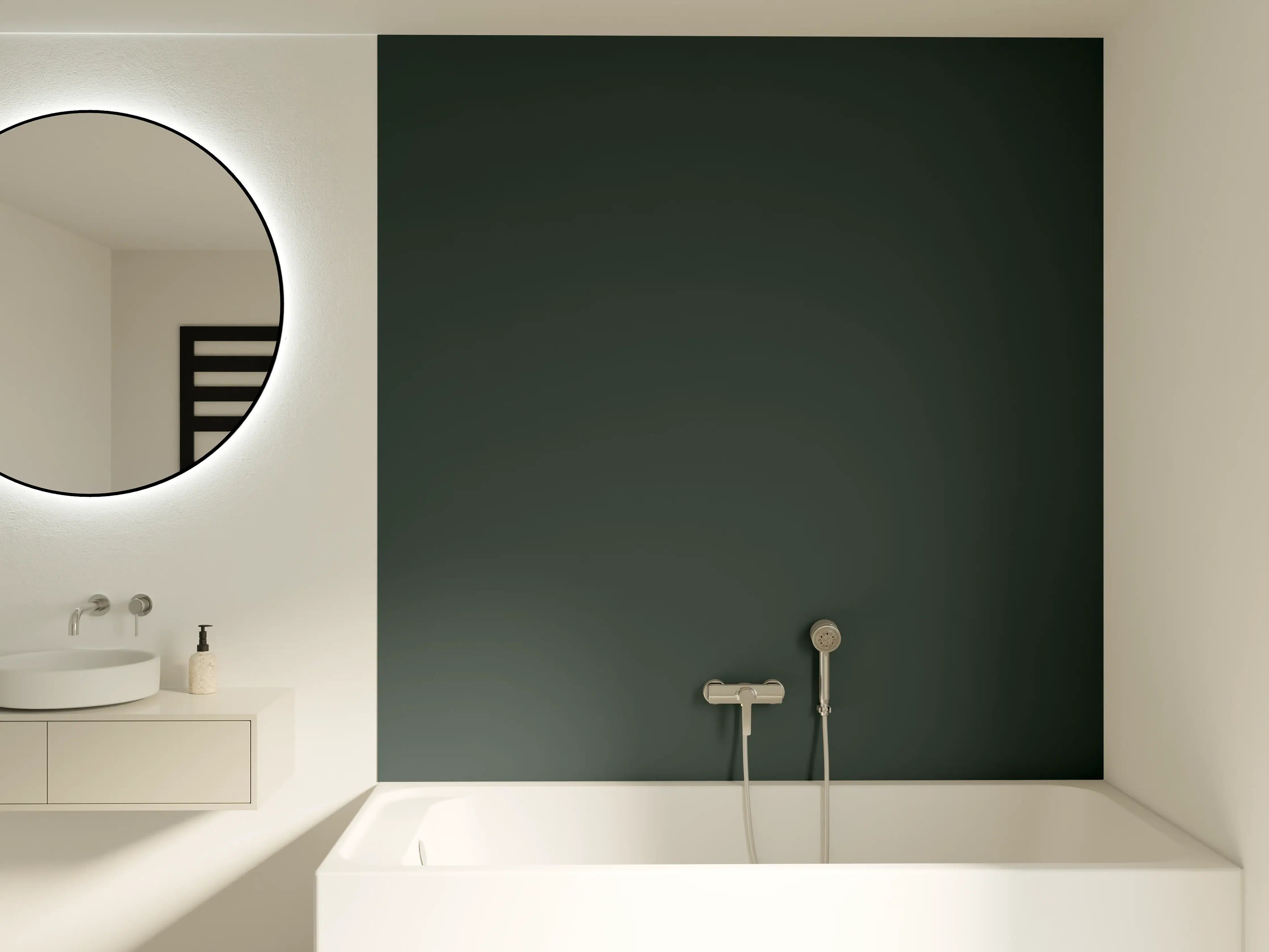 Badewannen-Rückwand - RAL 6012 (Schwarzgrün)