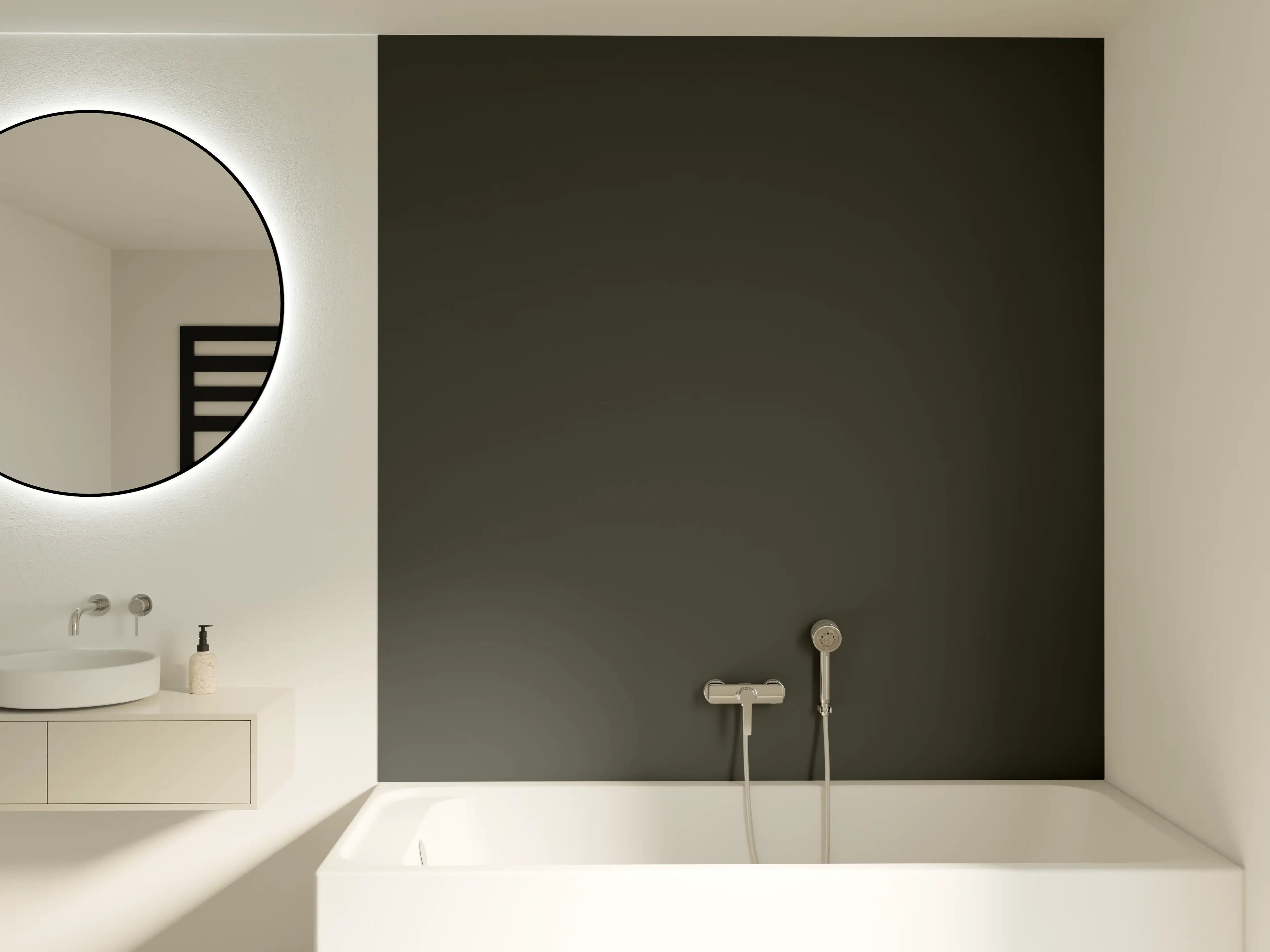 Badewannen-Rückwand - RAL 6015 (Schwarzoliv)