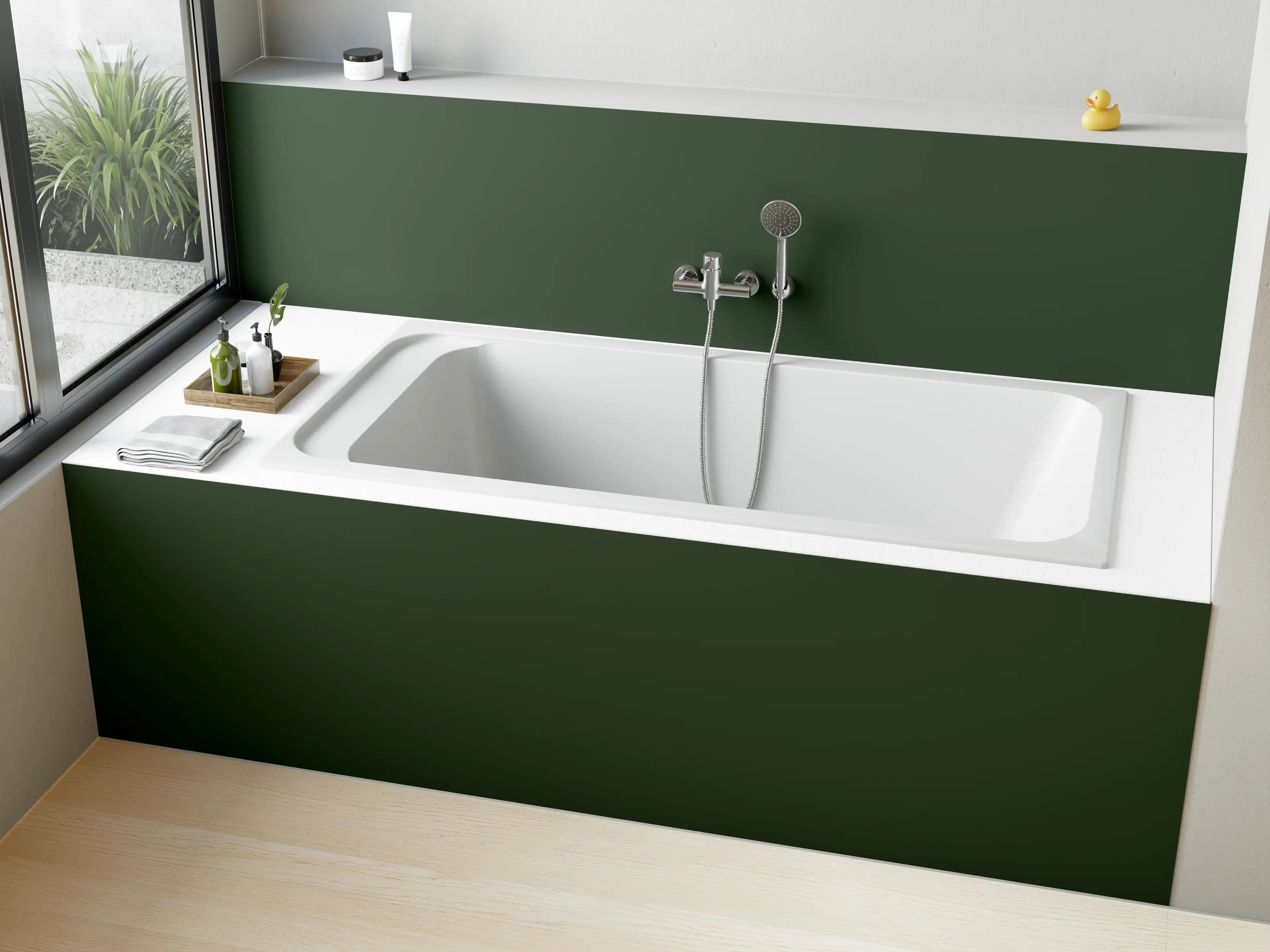 Badewannen-Rückwand - RAL 6020 (Chromgrün)