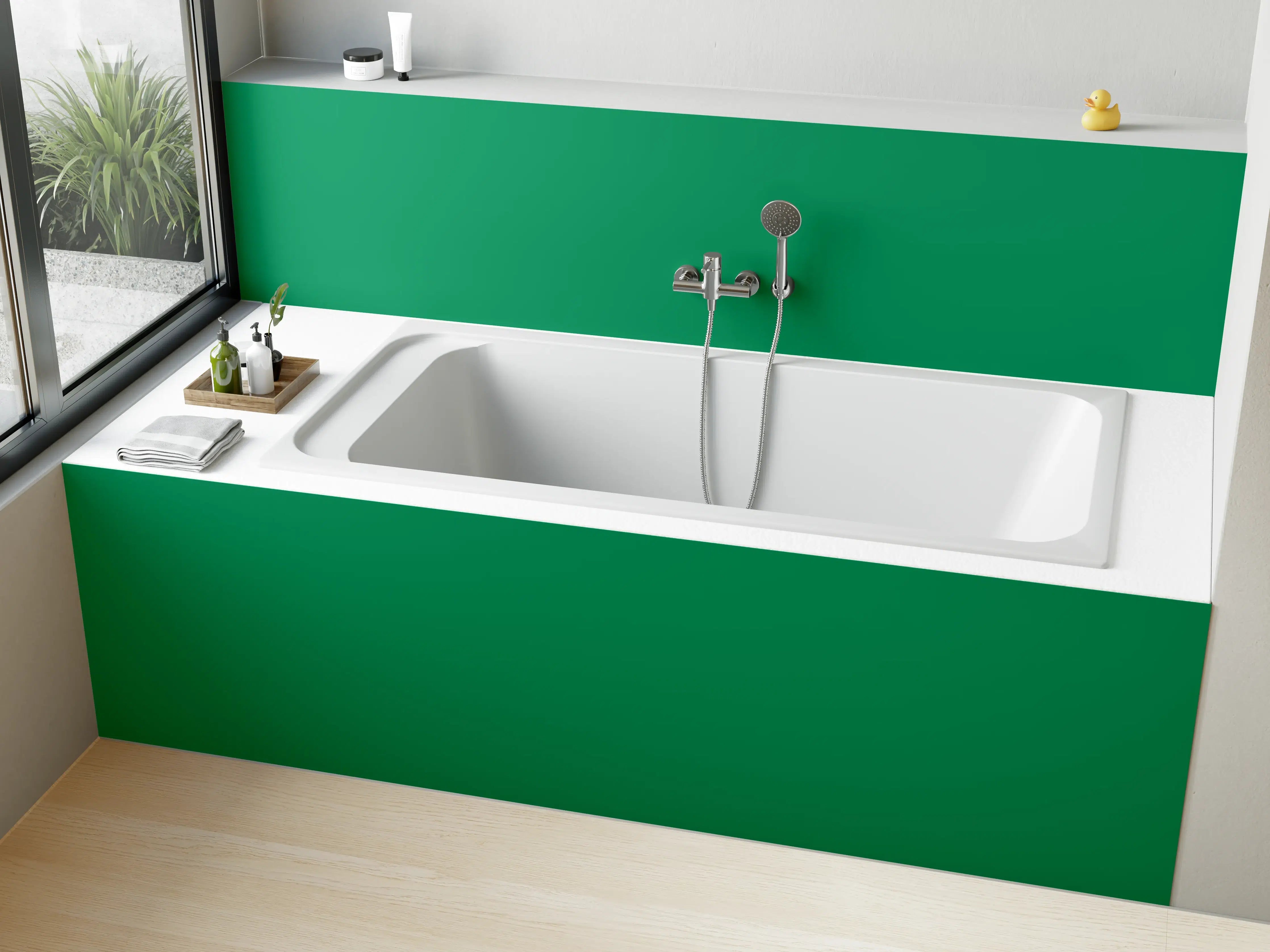 Badewannen-Rückwand - RAL 6024 (Verkehrsgrün)