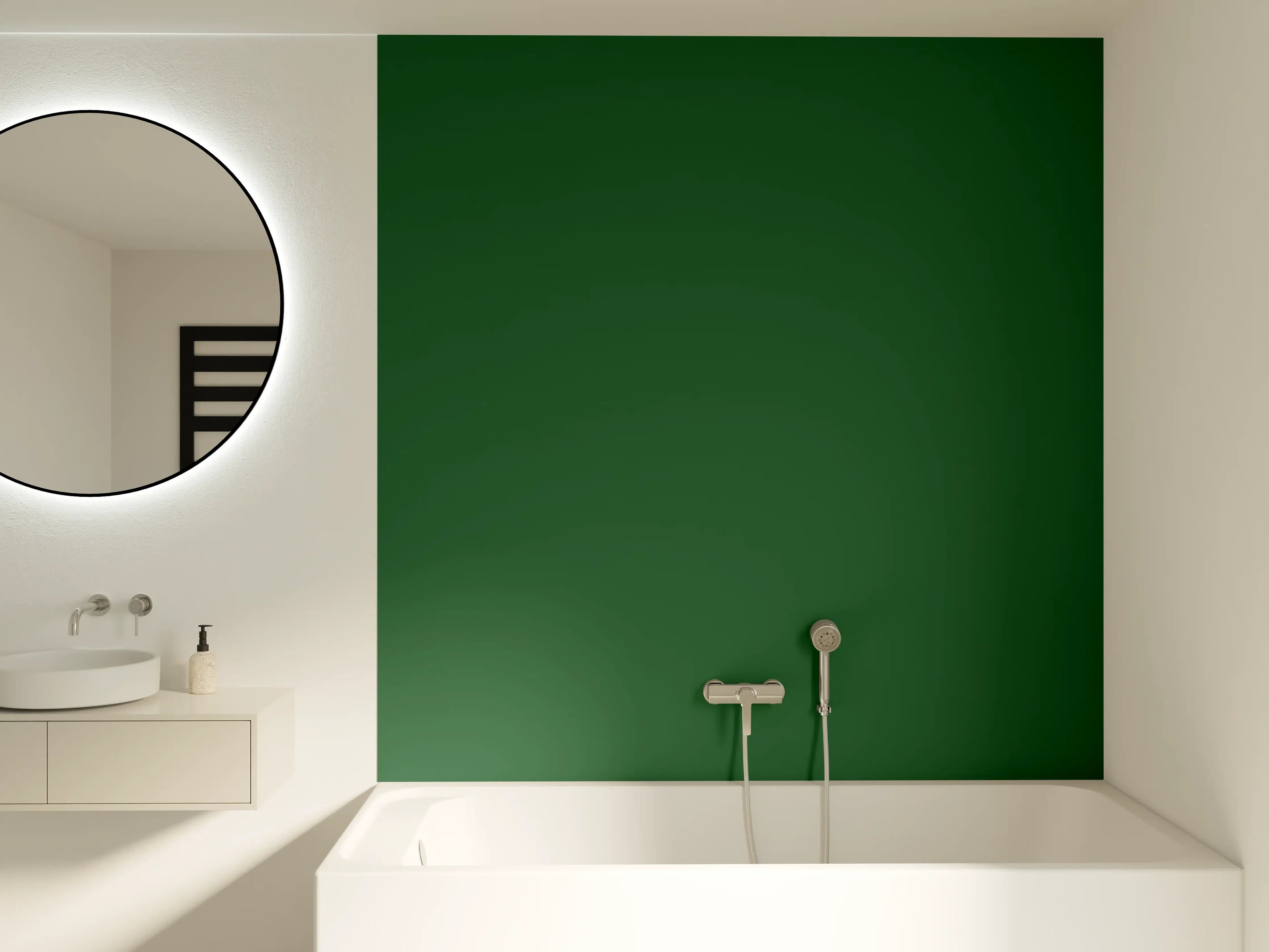 Badewannen-Rückwand - RAL 6035 (Perlgrün)