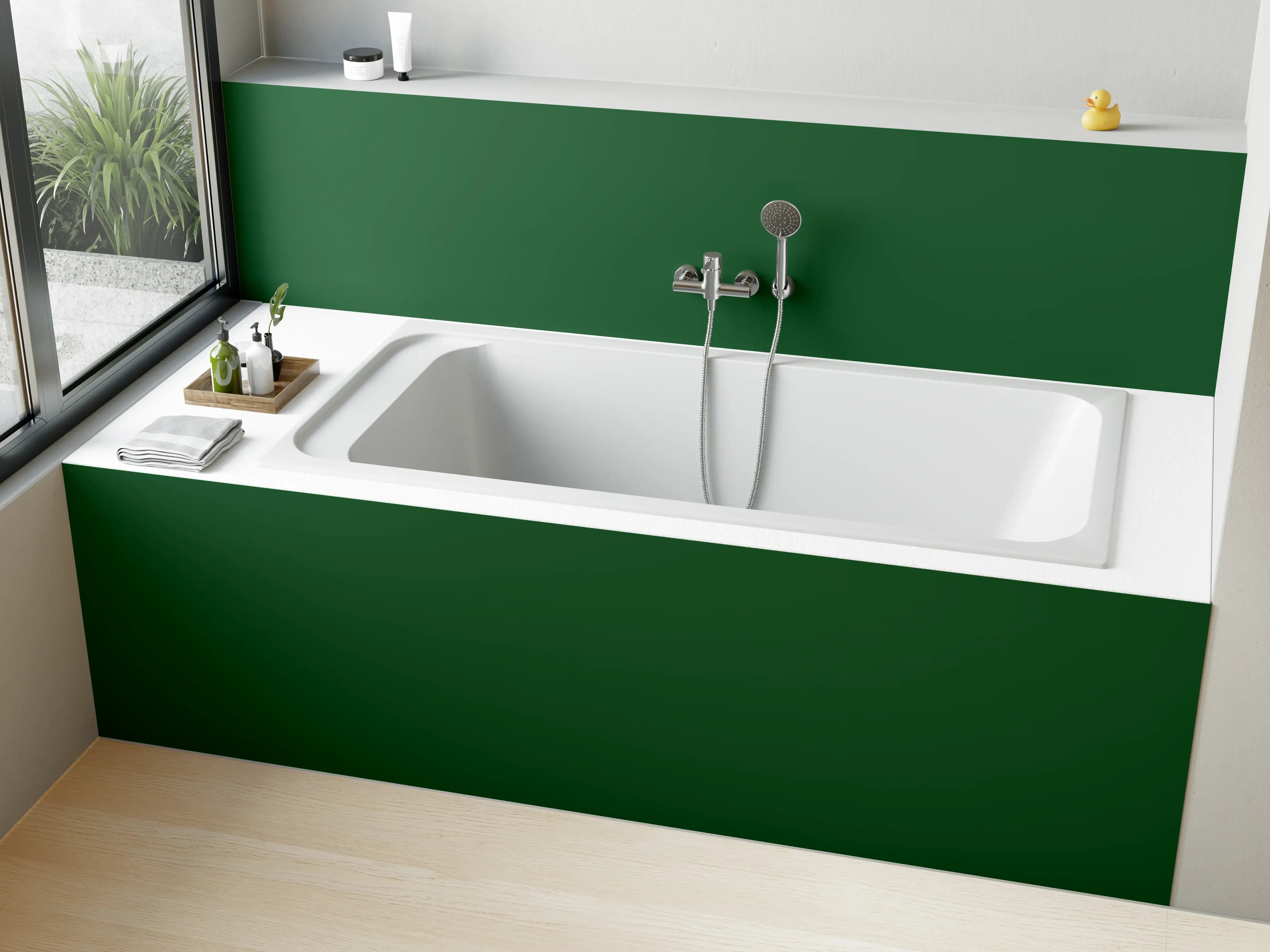 Badewannen-Rückwand - RAL 6035 (Perlgrün)
