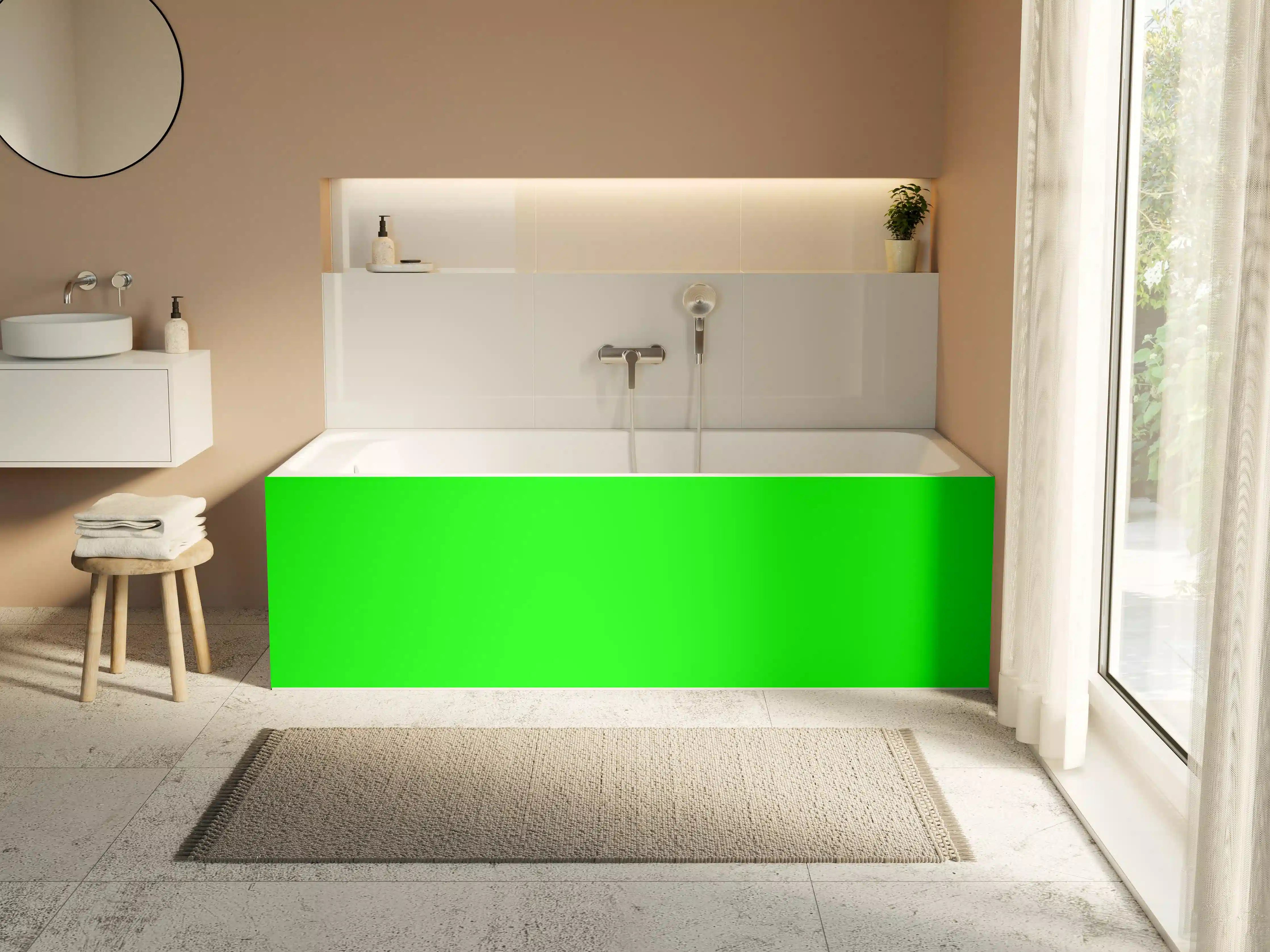 Badewannen-Rückwand - RAL 6038 (leuchtendes Grün)