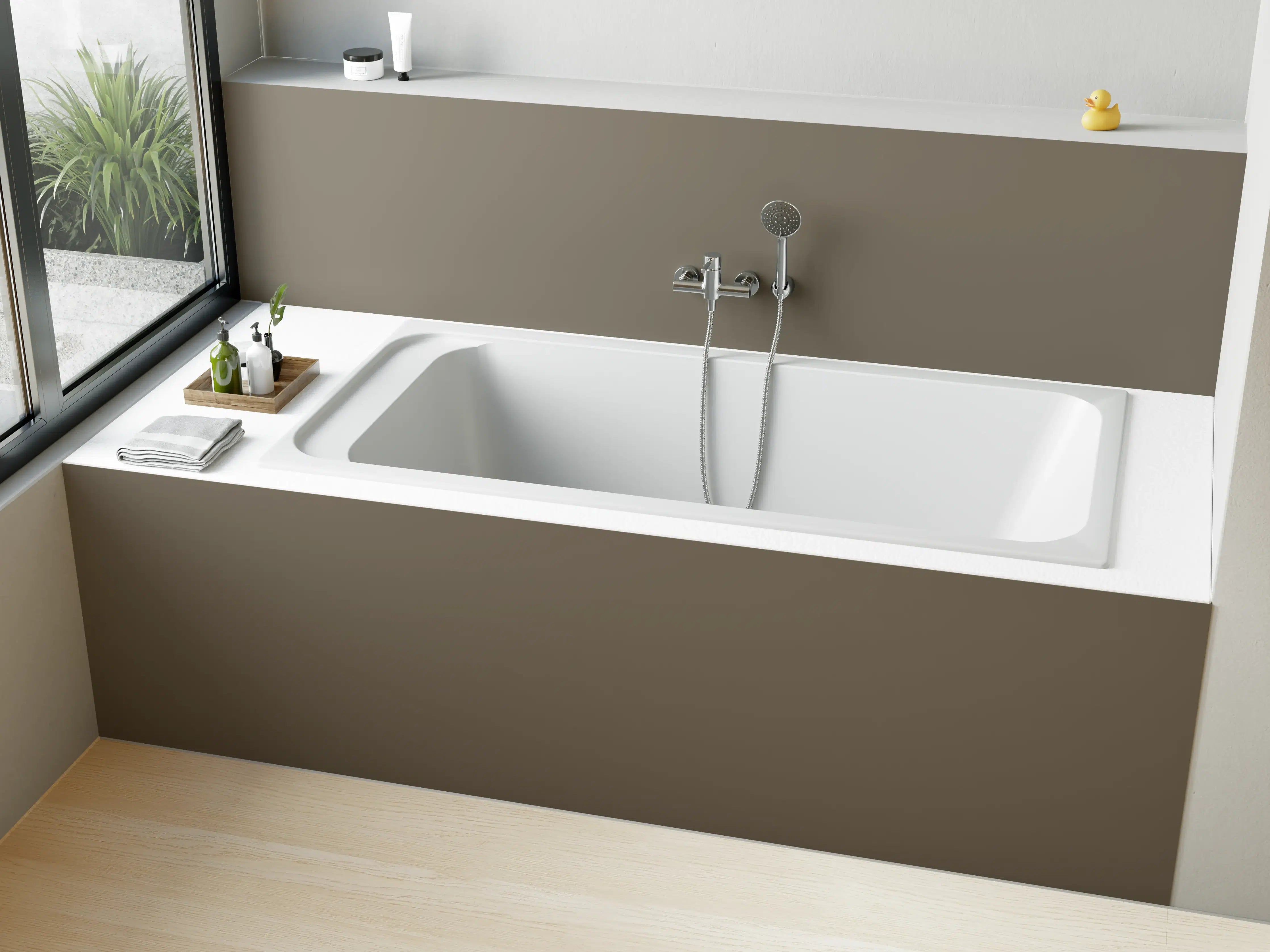 Badewannen-Rückwand - RAL 7006 (Beigegrau)