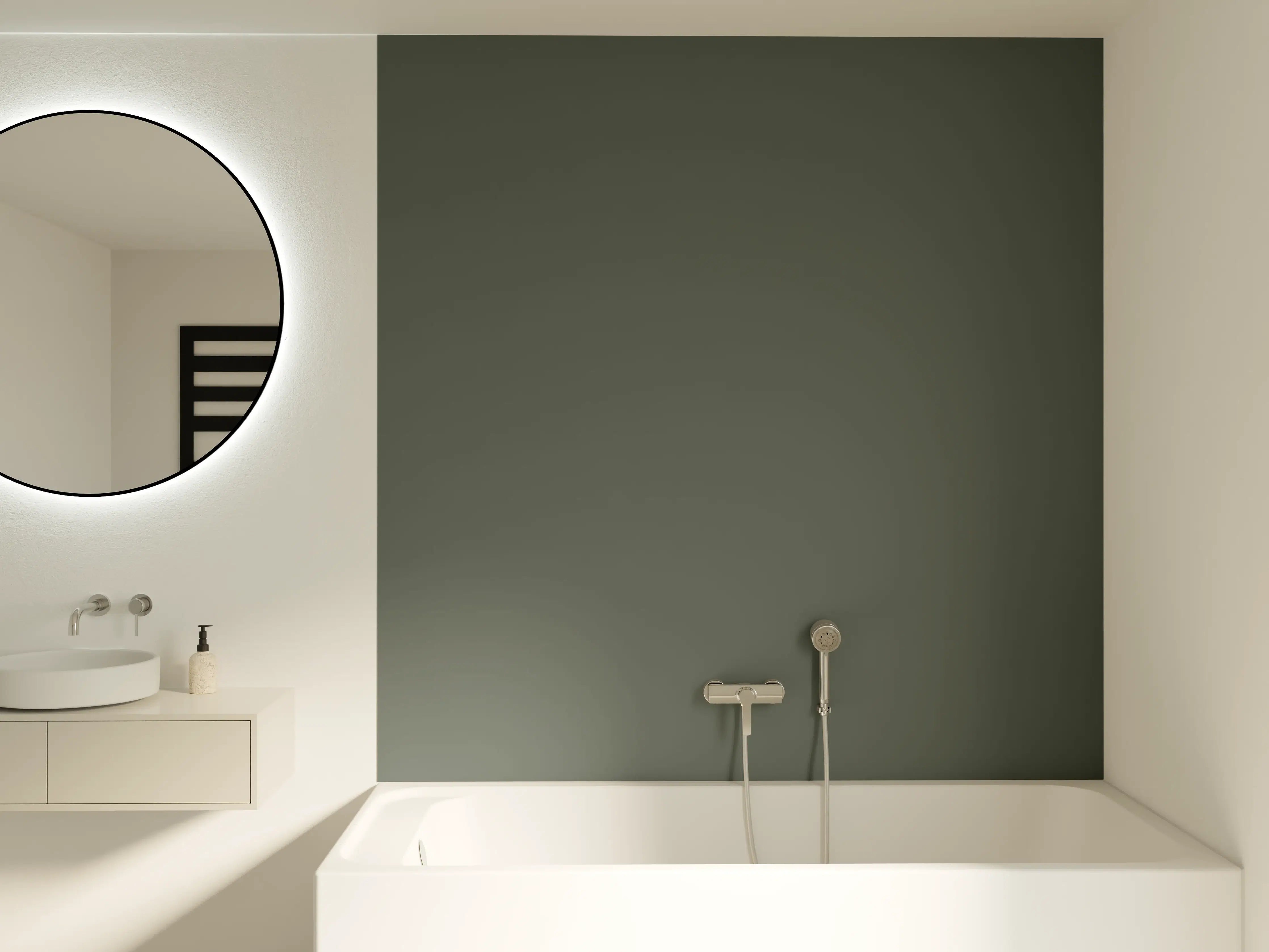 Badewannen-Rückwand - RAL 7009 (Grüngrau)