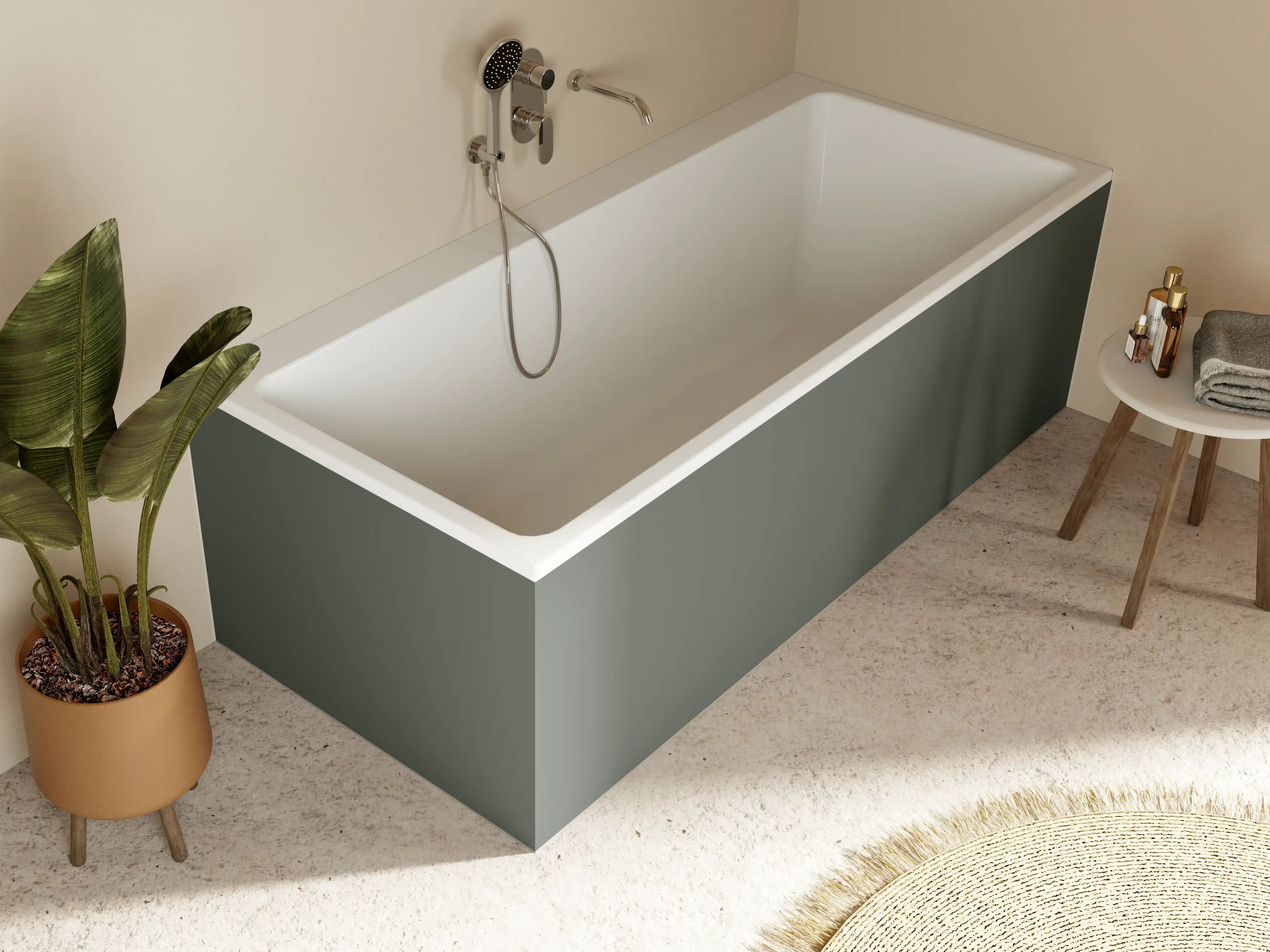 Badewannen-Rückwand - RAL 7010 (Plane grau)