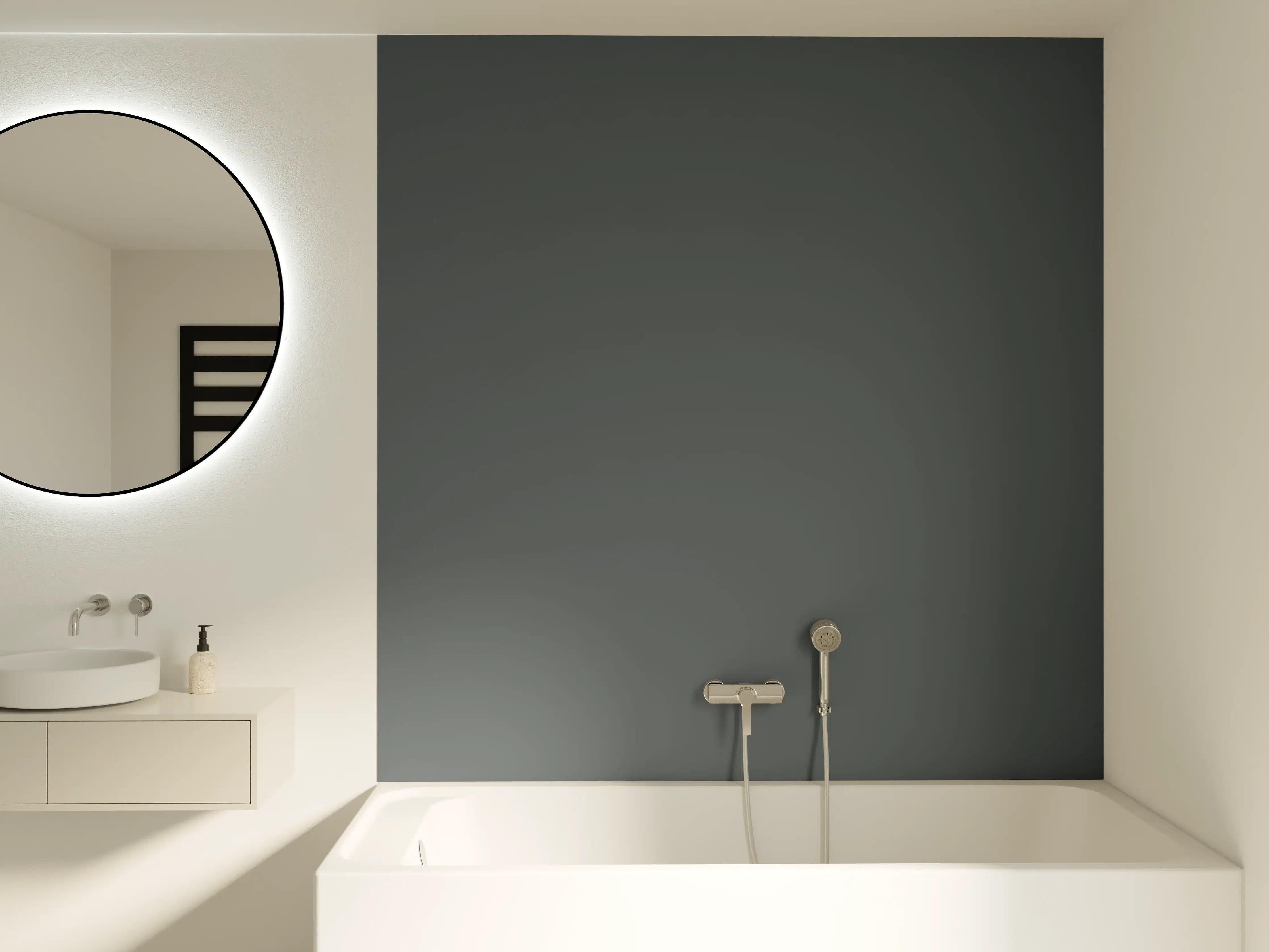 Badewannen-Rückwand - RAL 7011 (Eisengrau)