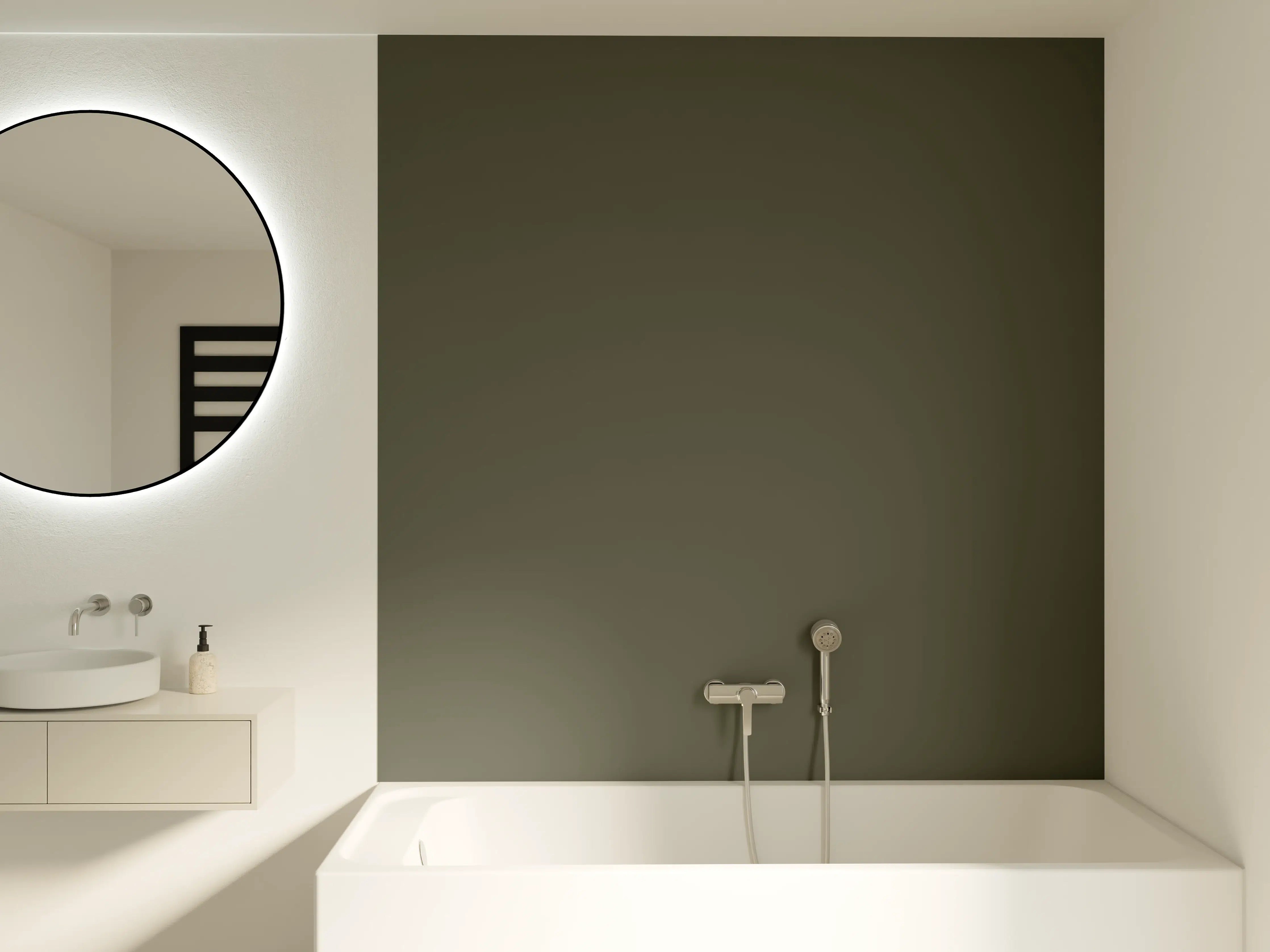 Badewannen-Rückwand - RAL 7013 (auch braun-grau)