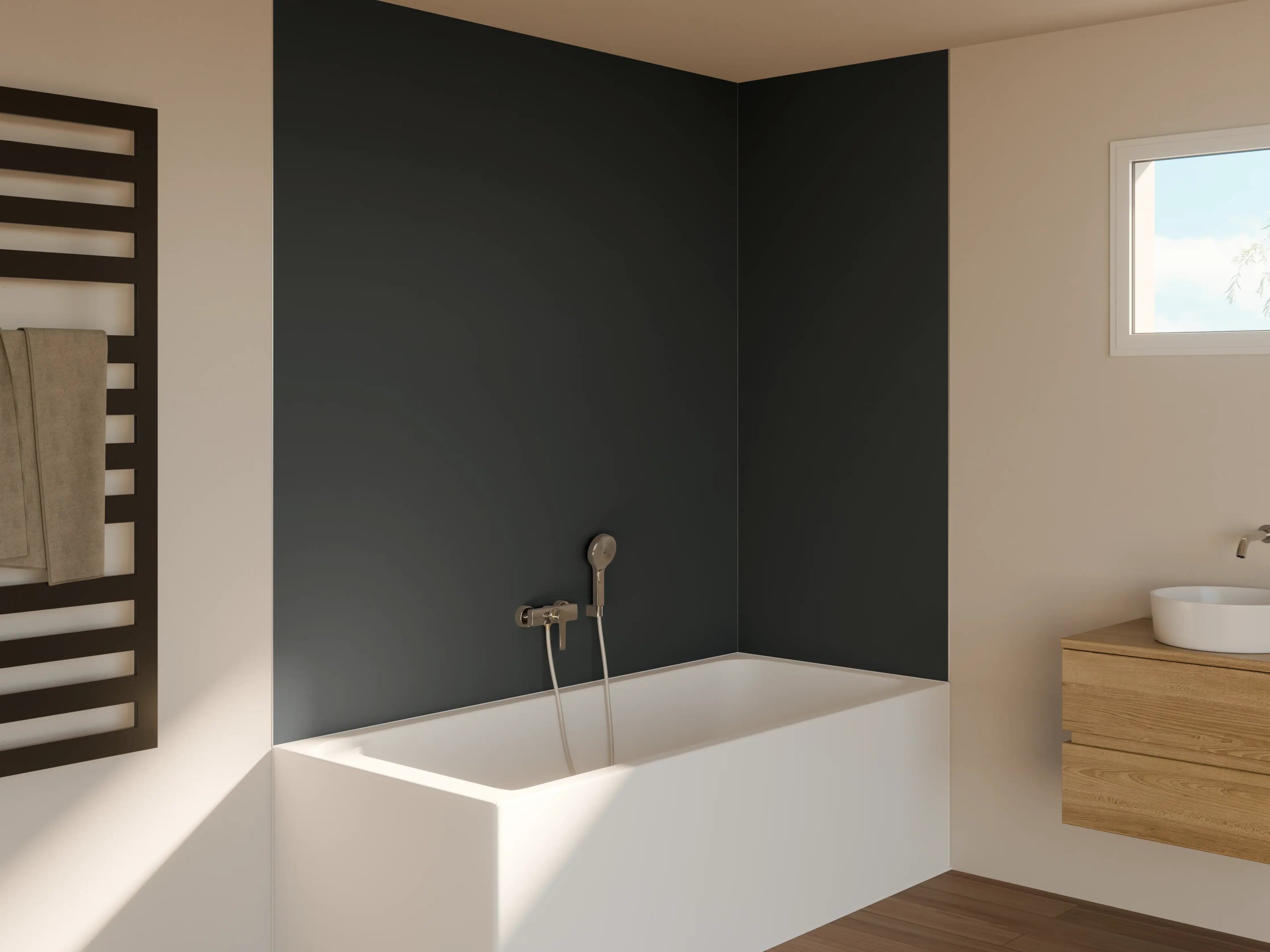 Badewannen-Rückwand - RAL 7016 (Anthrazitgrau)