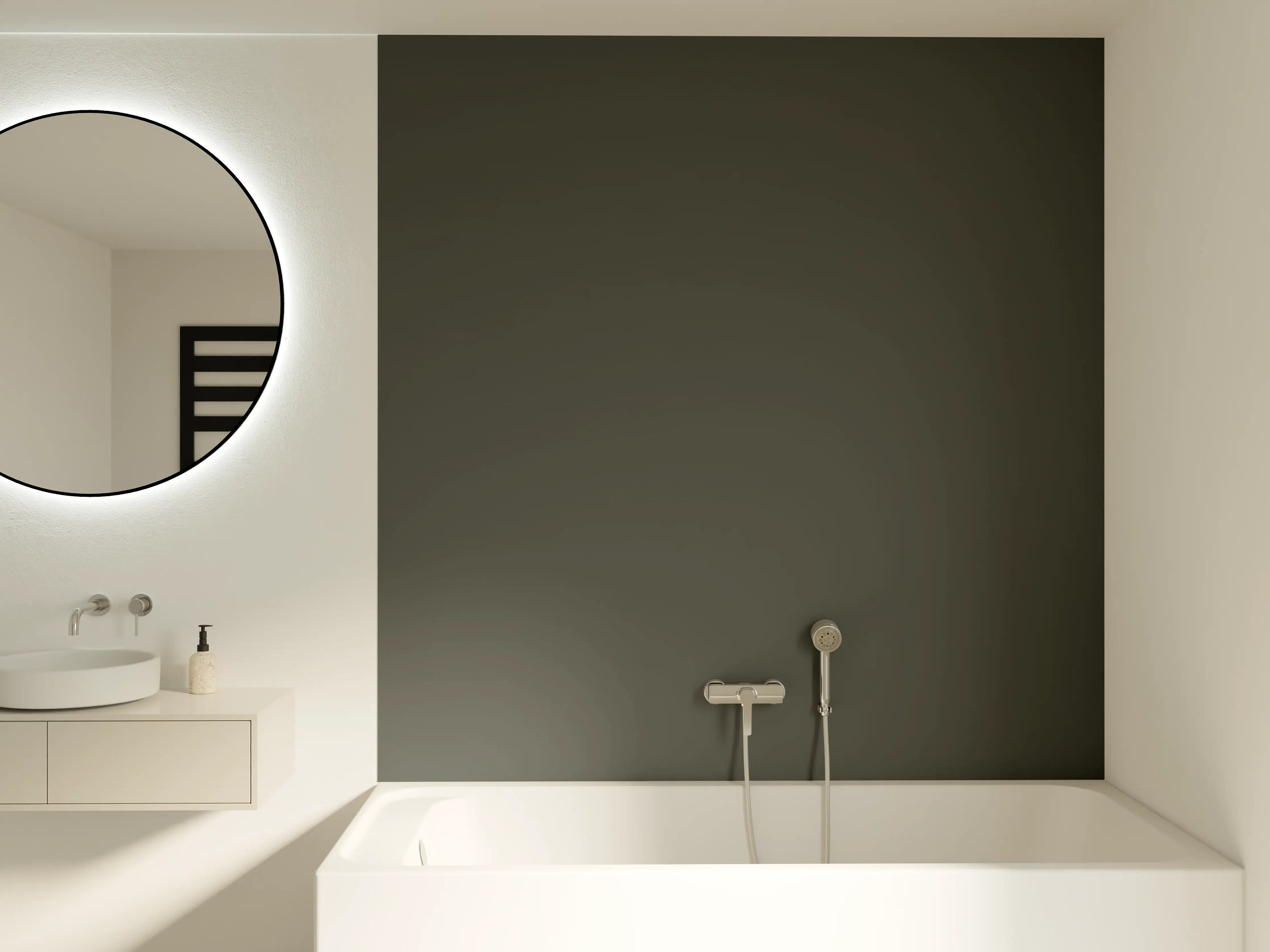 Badewannen-Rückwand - RAL 7022 (Umbragrau)