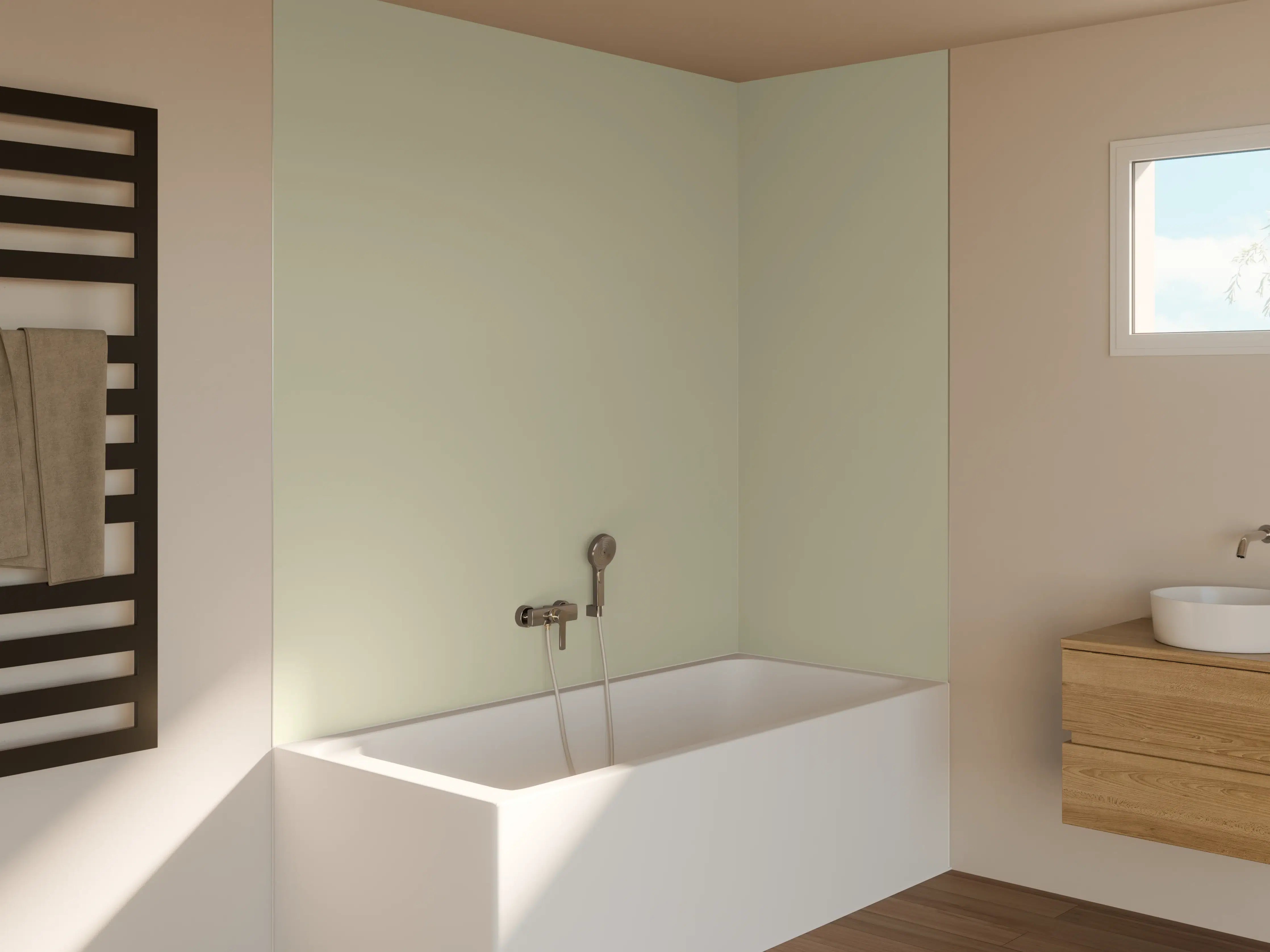 Badewannen-Rückwand - RAL 7032 (Kieselgrau)