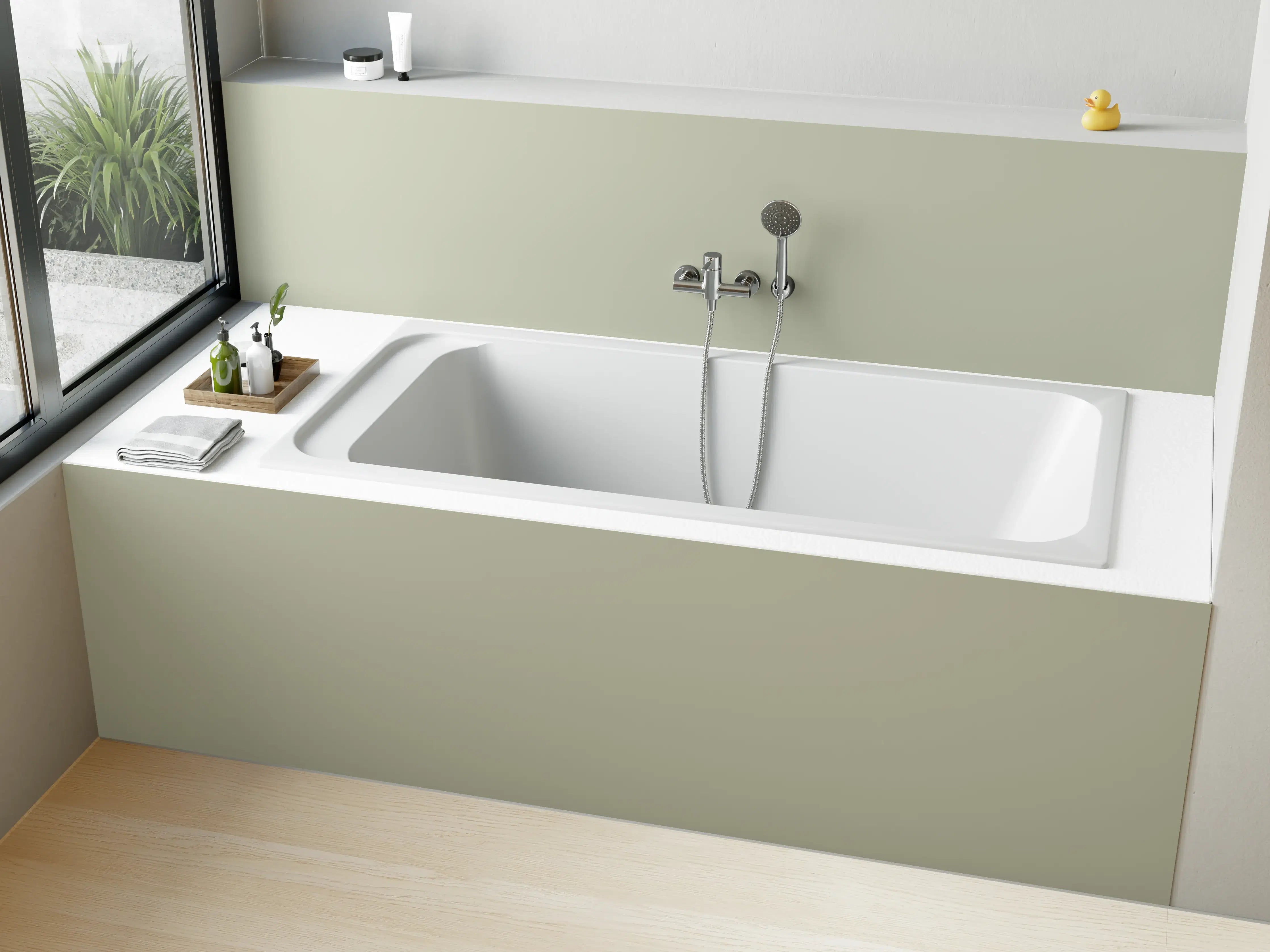 Badewannen-Rückwand - RAL 7032 (Kieselgrau)