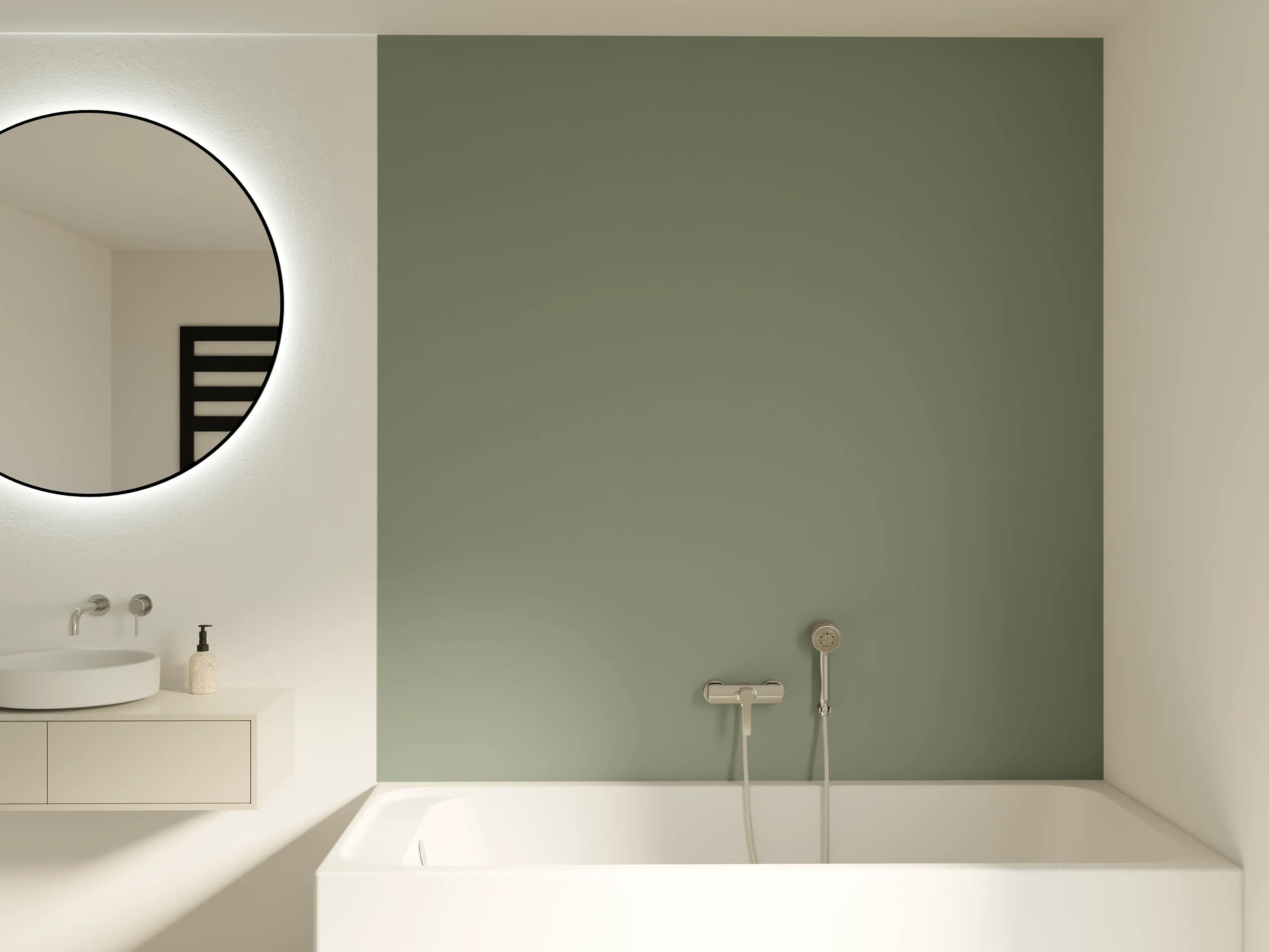 Badewannen-Rückwand - RAL 7033 (Zementgrau)