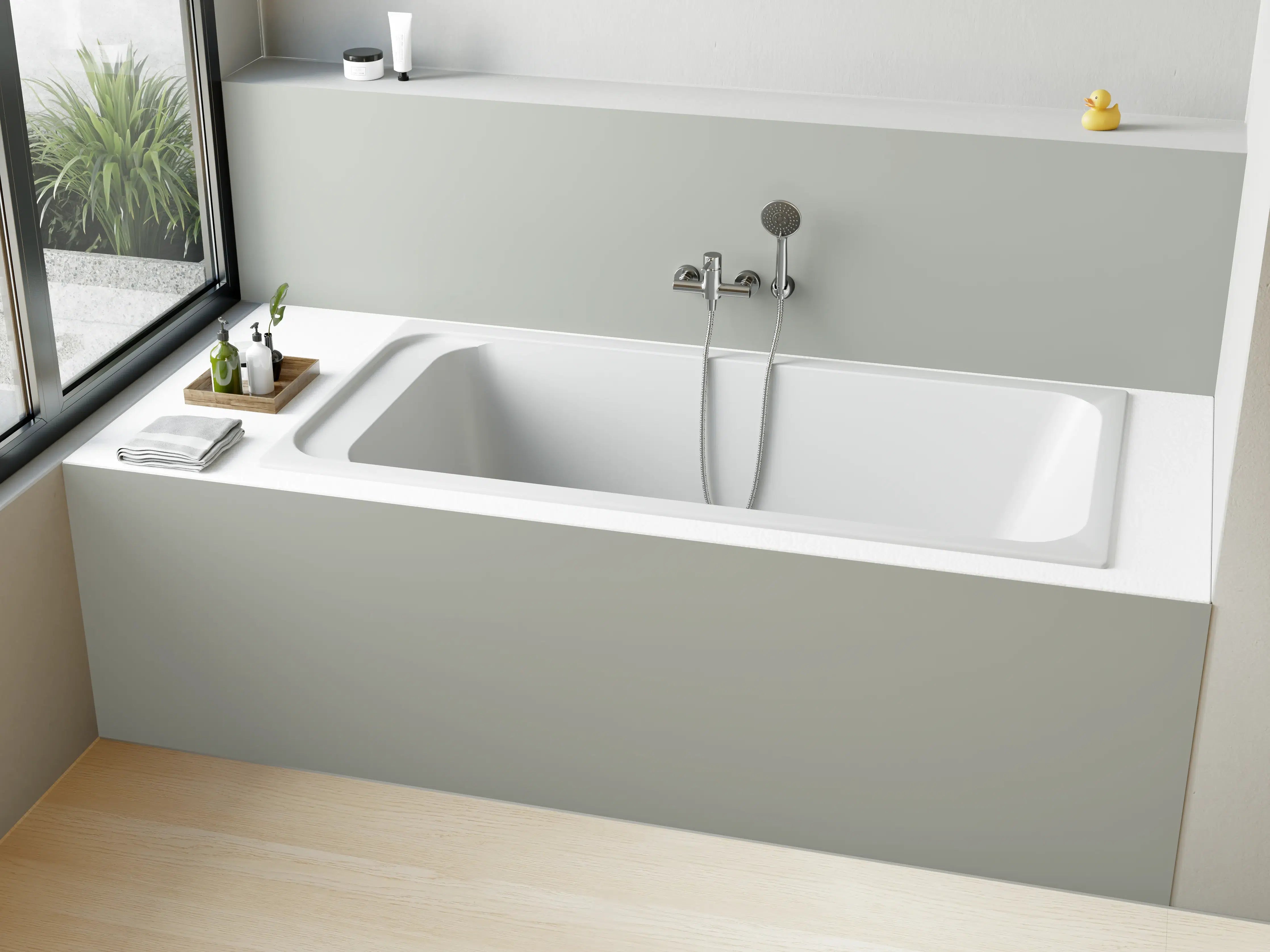 Badewannen-Rückwand - RAL 7038 (Achatgrau)