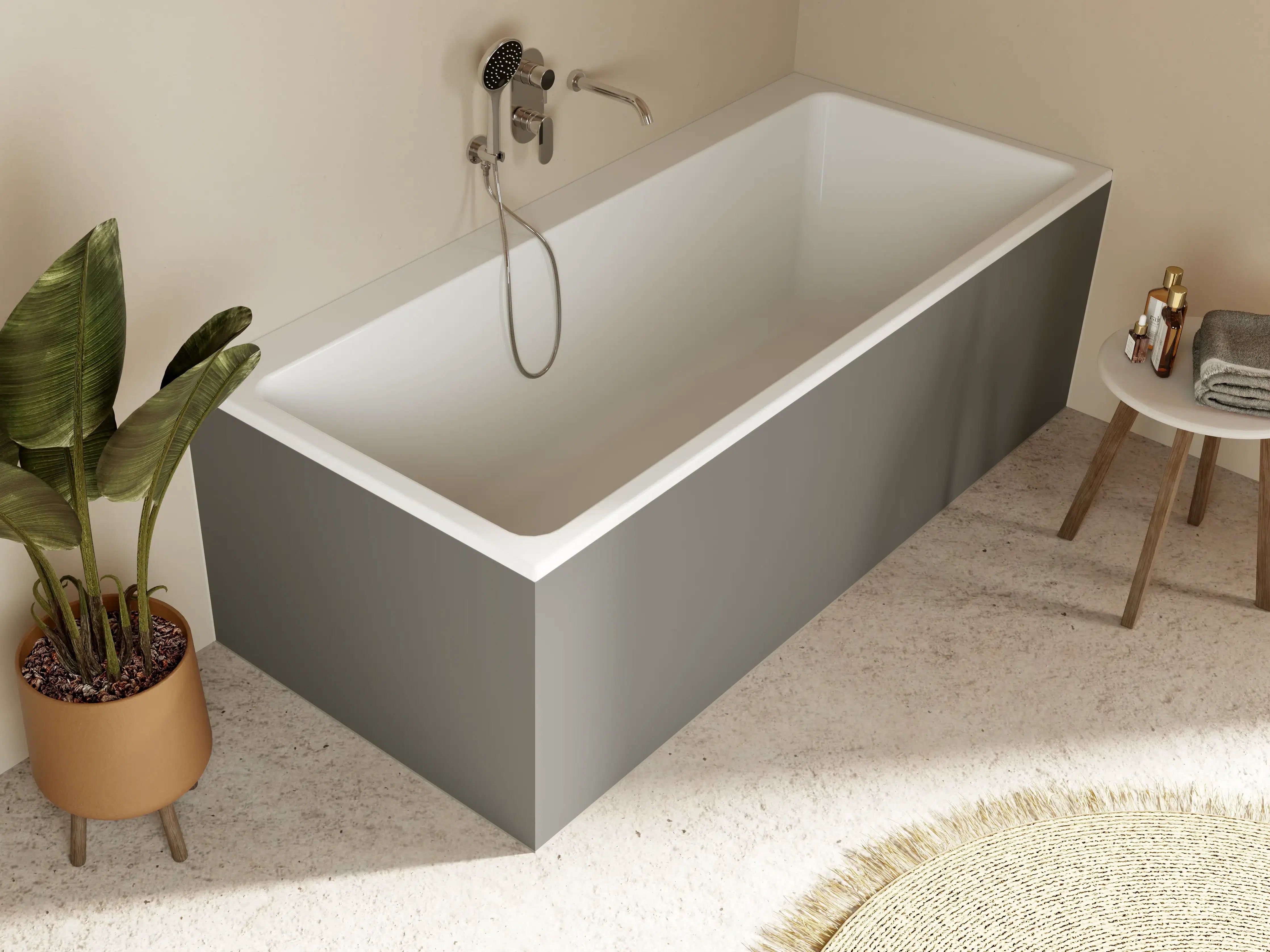 Badewannen-Rückwand - RAL 7039 (Quarzgrau)