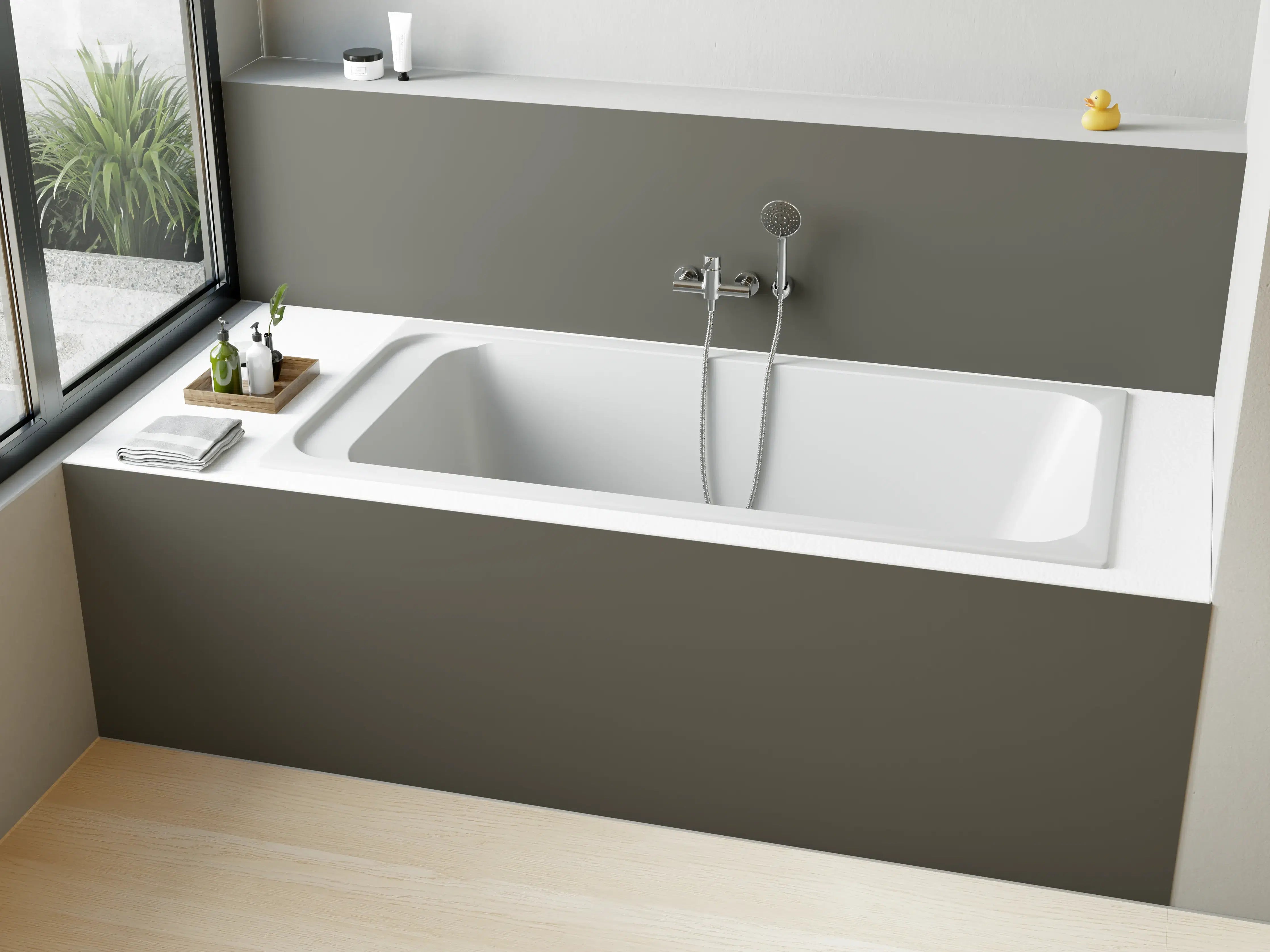 Badewannen-Rückwand - RAL 7039 (Quarzgrau)