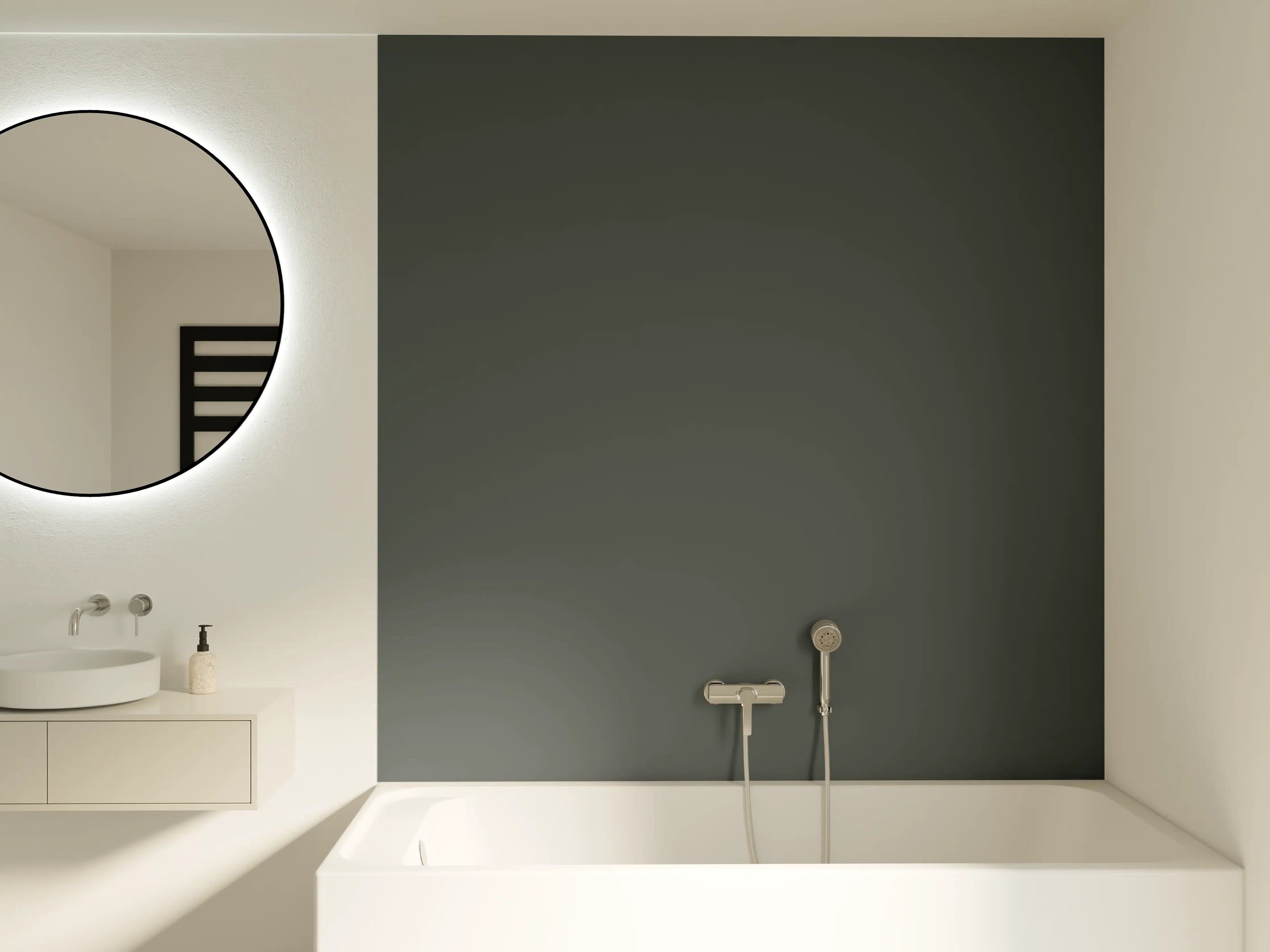 Badewannen-Rückwand - RAL 7043 (Verkehrsgrau B)