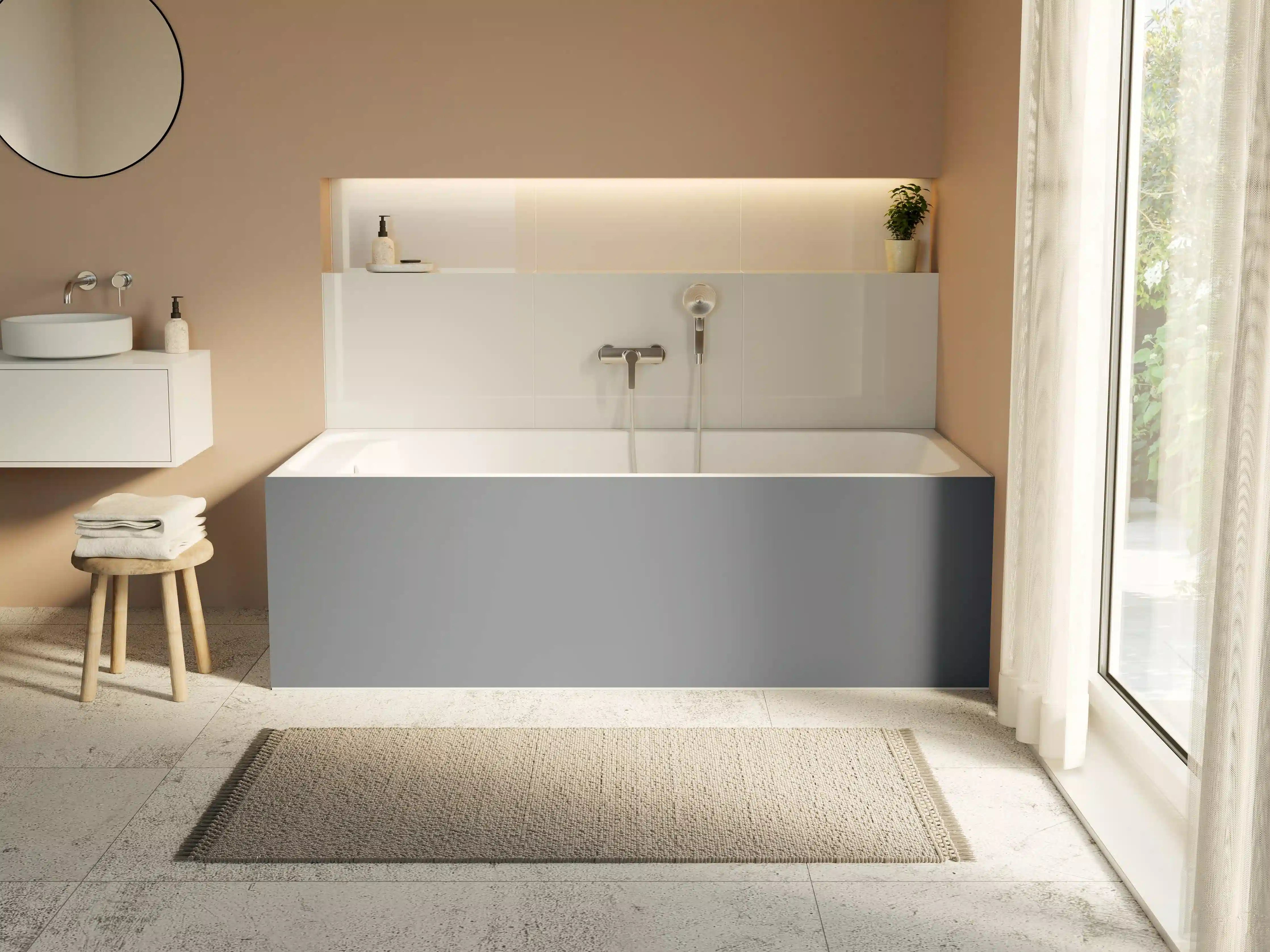 Badewannen-Rückwand - RAL 7046 (Telegrau 2)