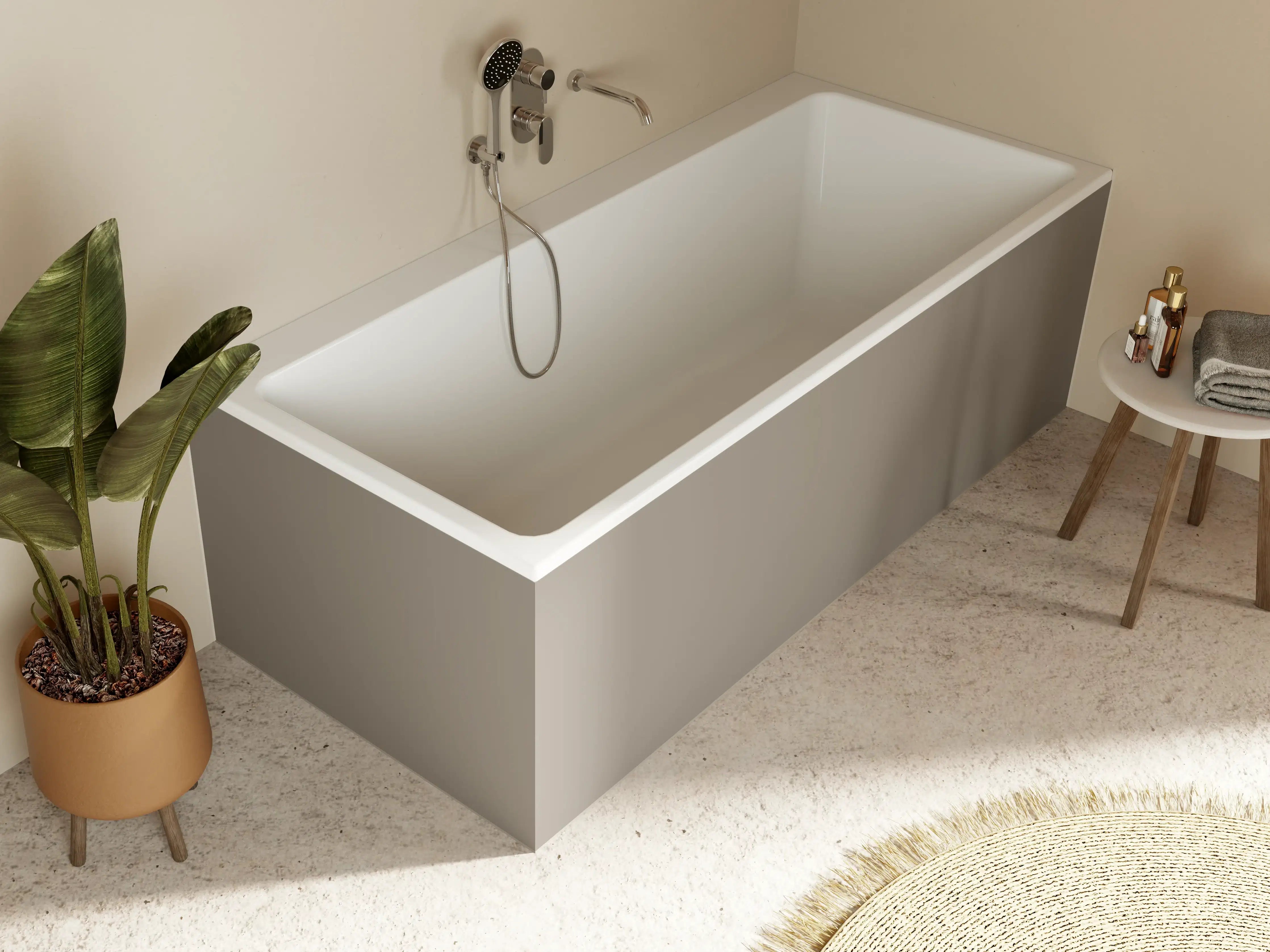 Badewannen-Rückwand - RAL 7048 (Perlmuttgrau)