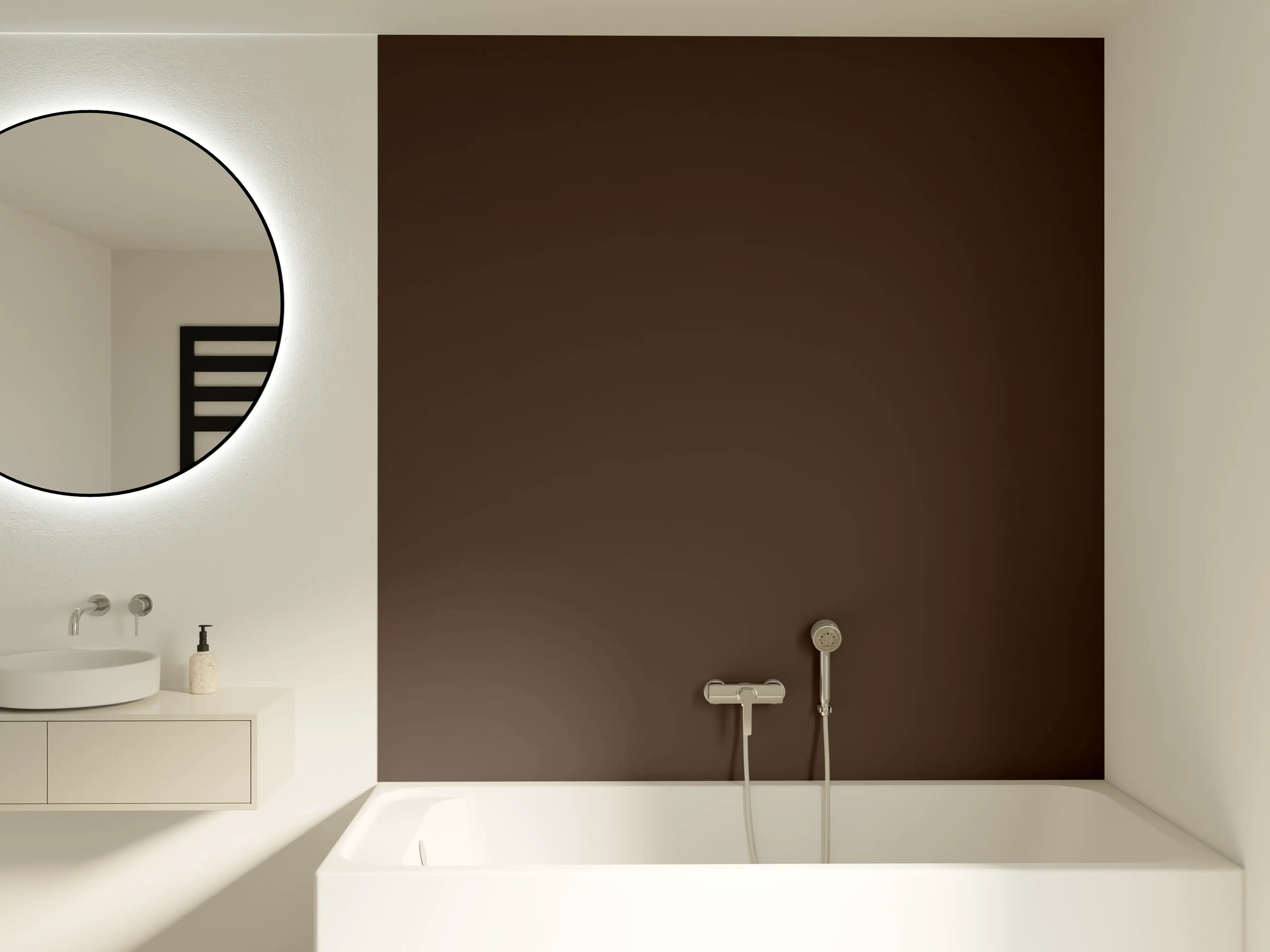 Badewannen-Rückwand - RAL 8017 (Schokoladenbraun)