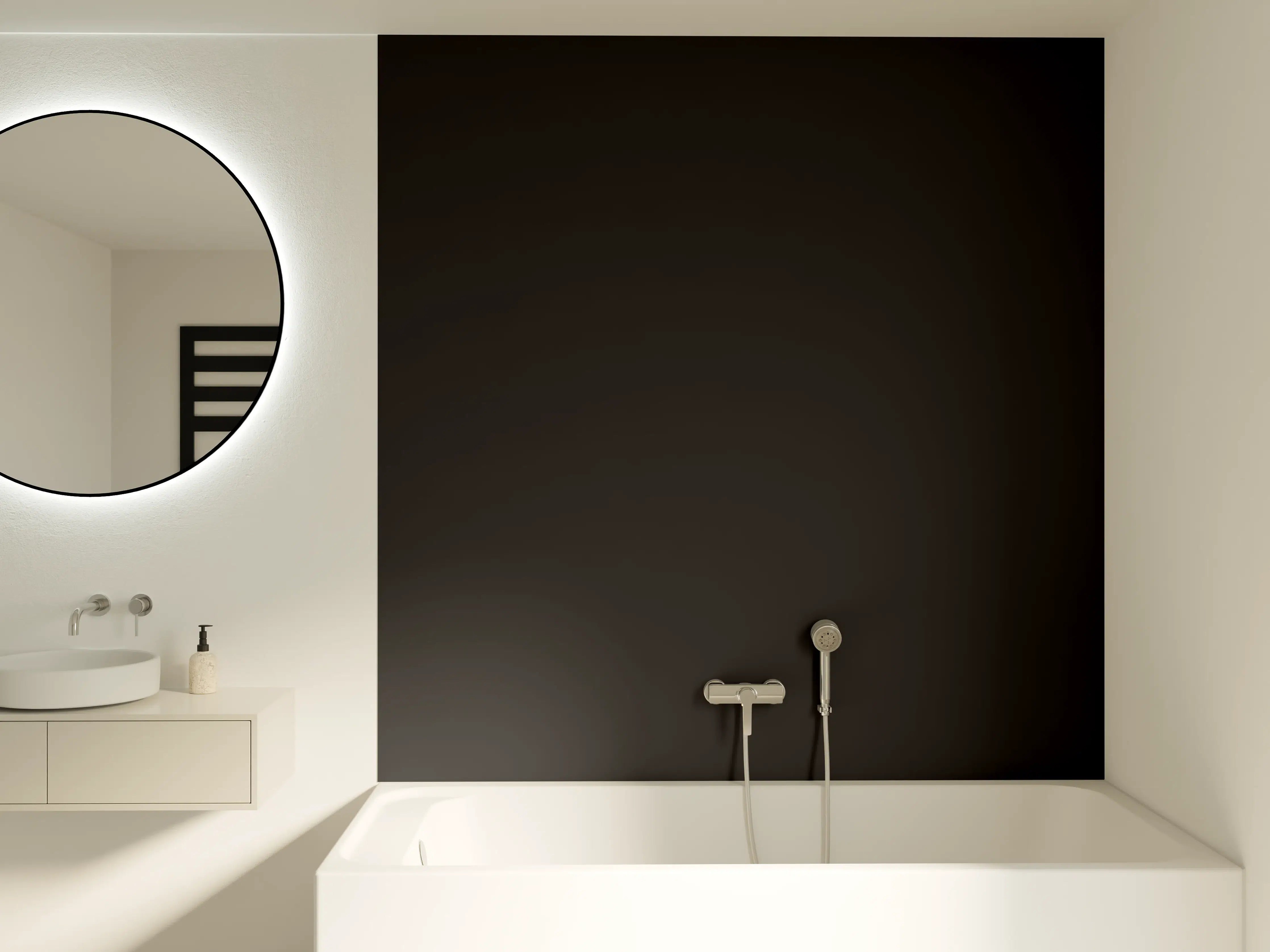 Badewannen-Rückwand - RAL 8022 (Schwarzbraun)