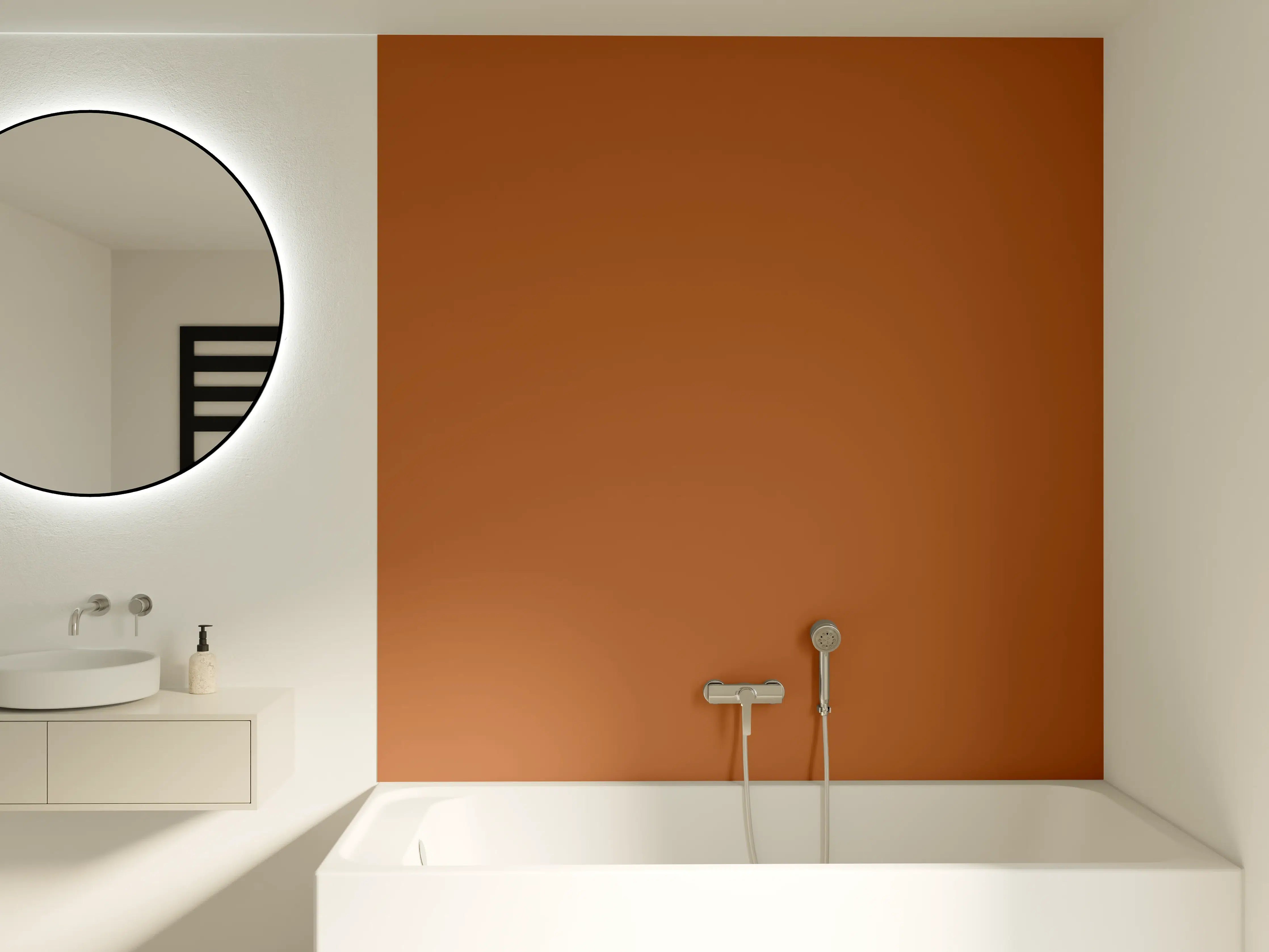 Badewannen-Rückwand - RAL 8023 (Orangebraun)