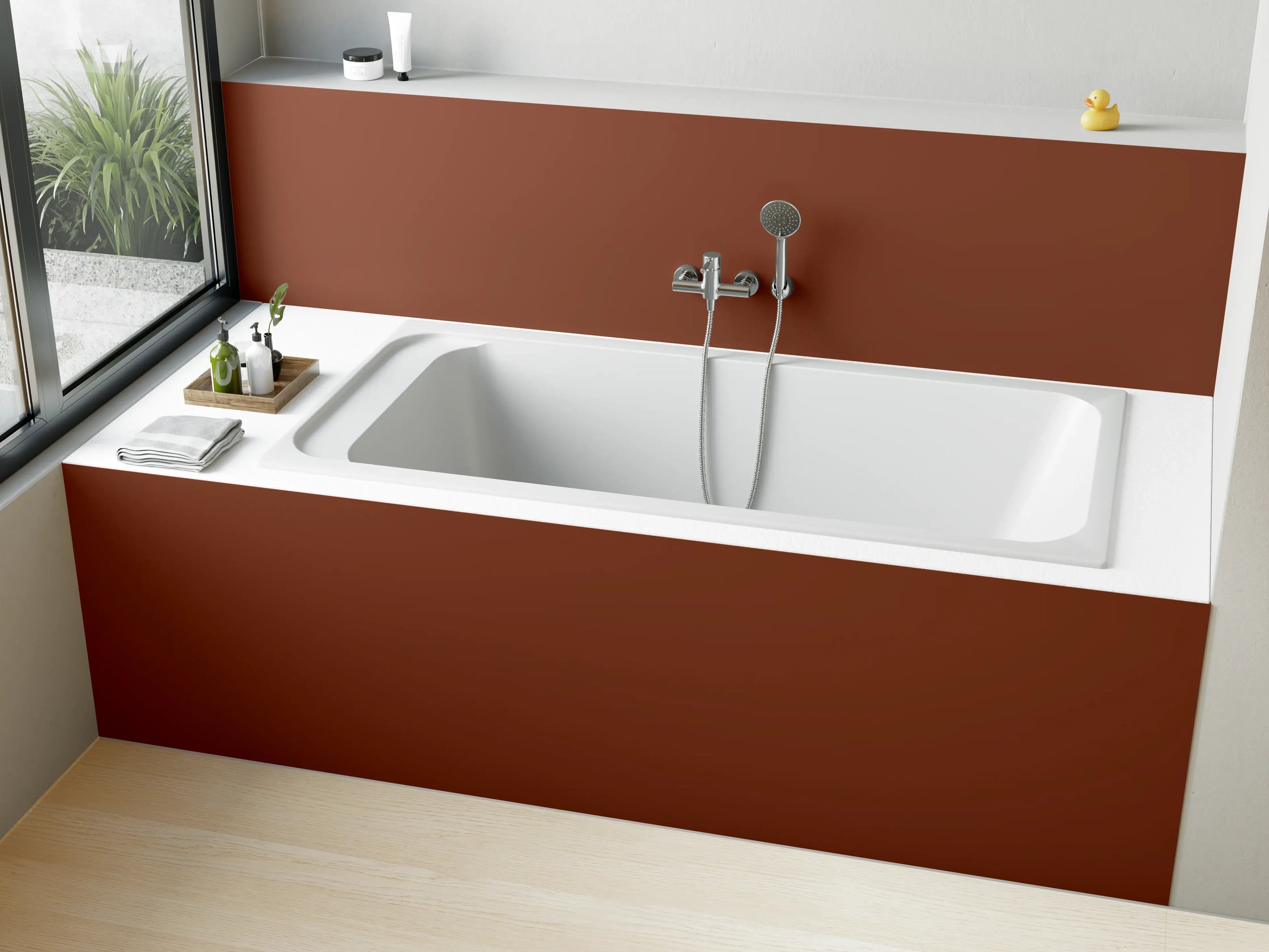 Badewannen-Rückwand - RAL 8029 (Perlkupfer)