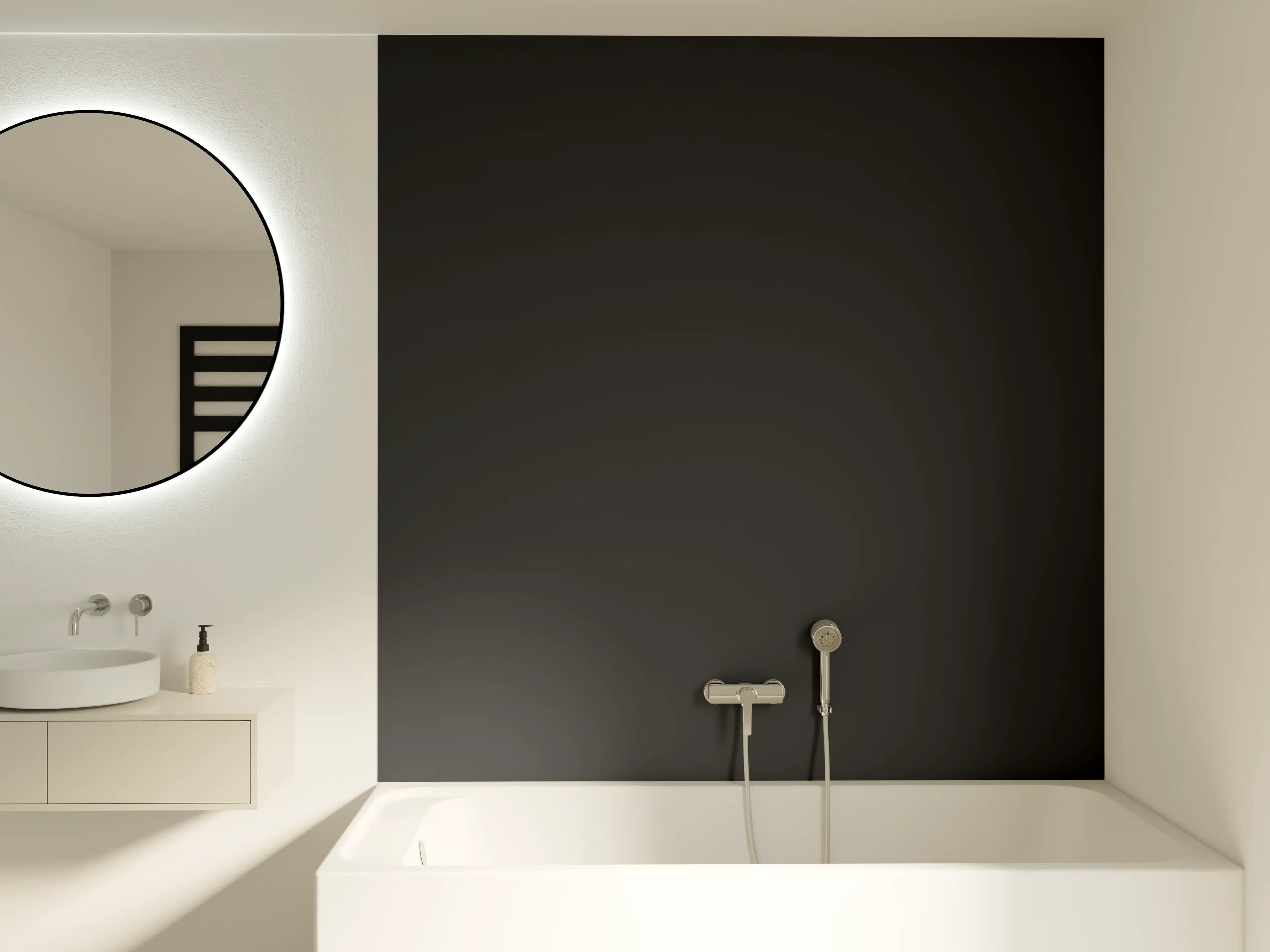 Badewannen-Rückwand - RAL 9004 (Signalschwarz)