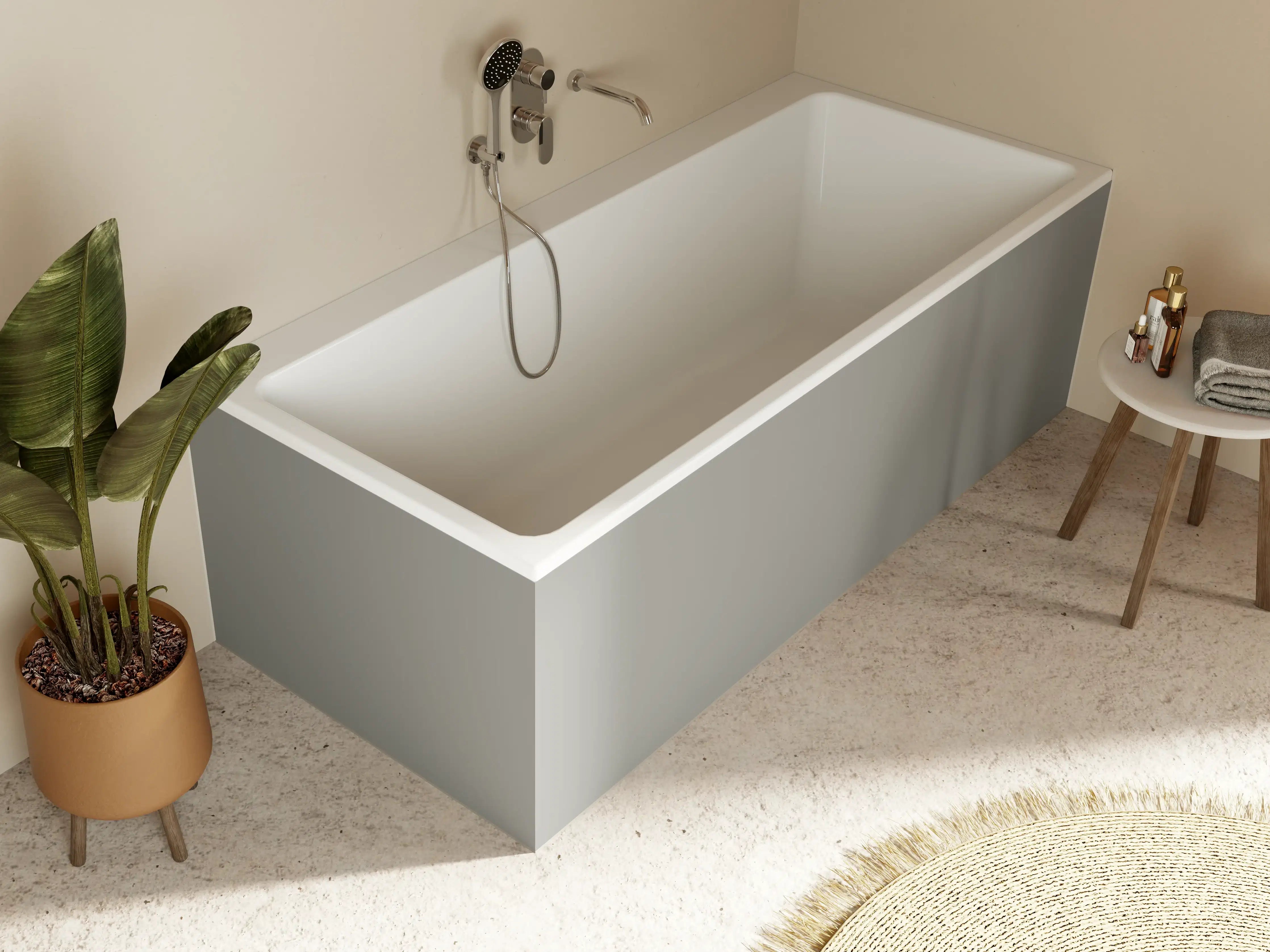 Badewannen-Rückwand - RAL 9007 (Graualuminium)