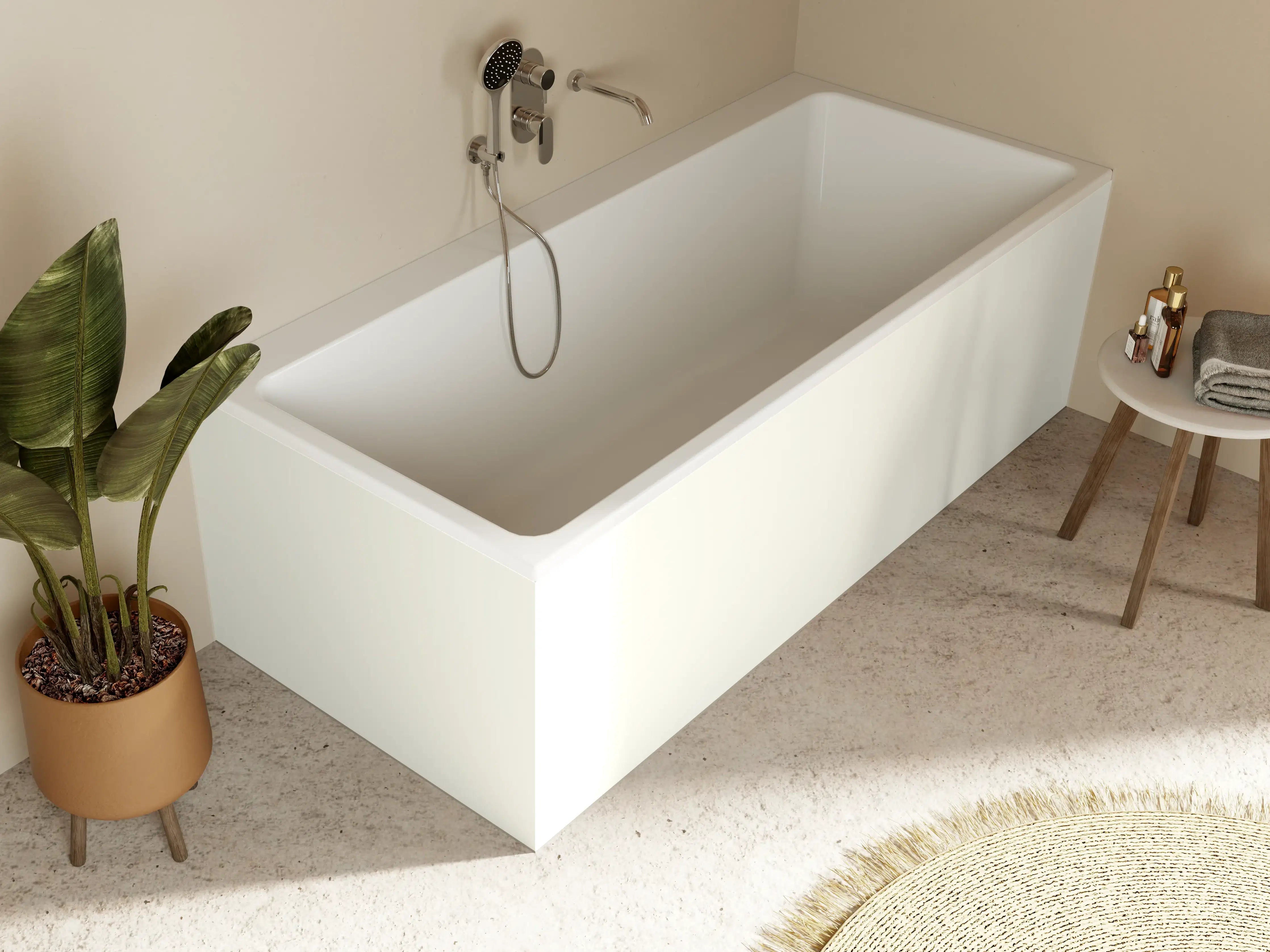 Badewannen-Rückwand - RAL 9010 (Reinweiß)