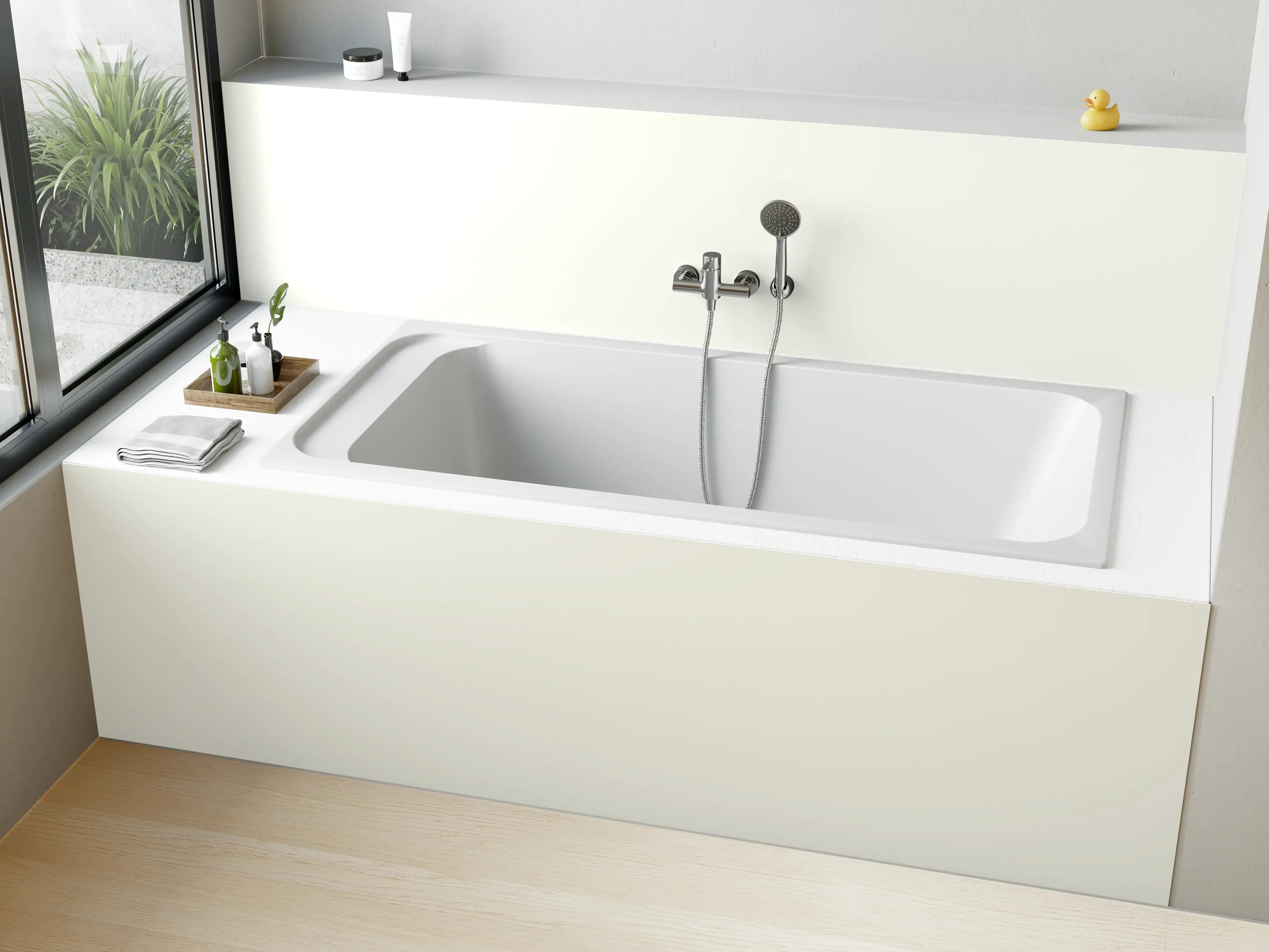 Badewannen-Rückwand - RAL 9010 (Reinweiß)