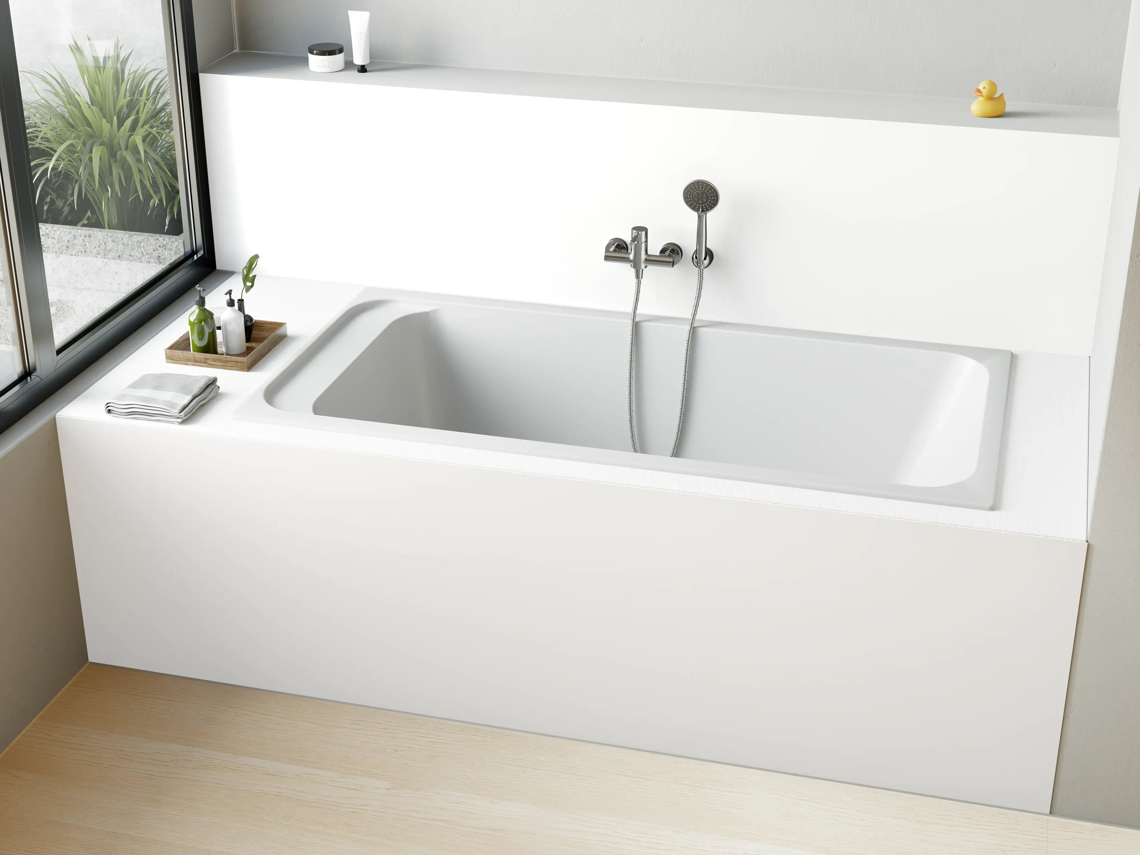 Badewannen-Rückwand - RAL Farbe Weiß