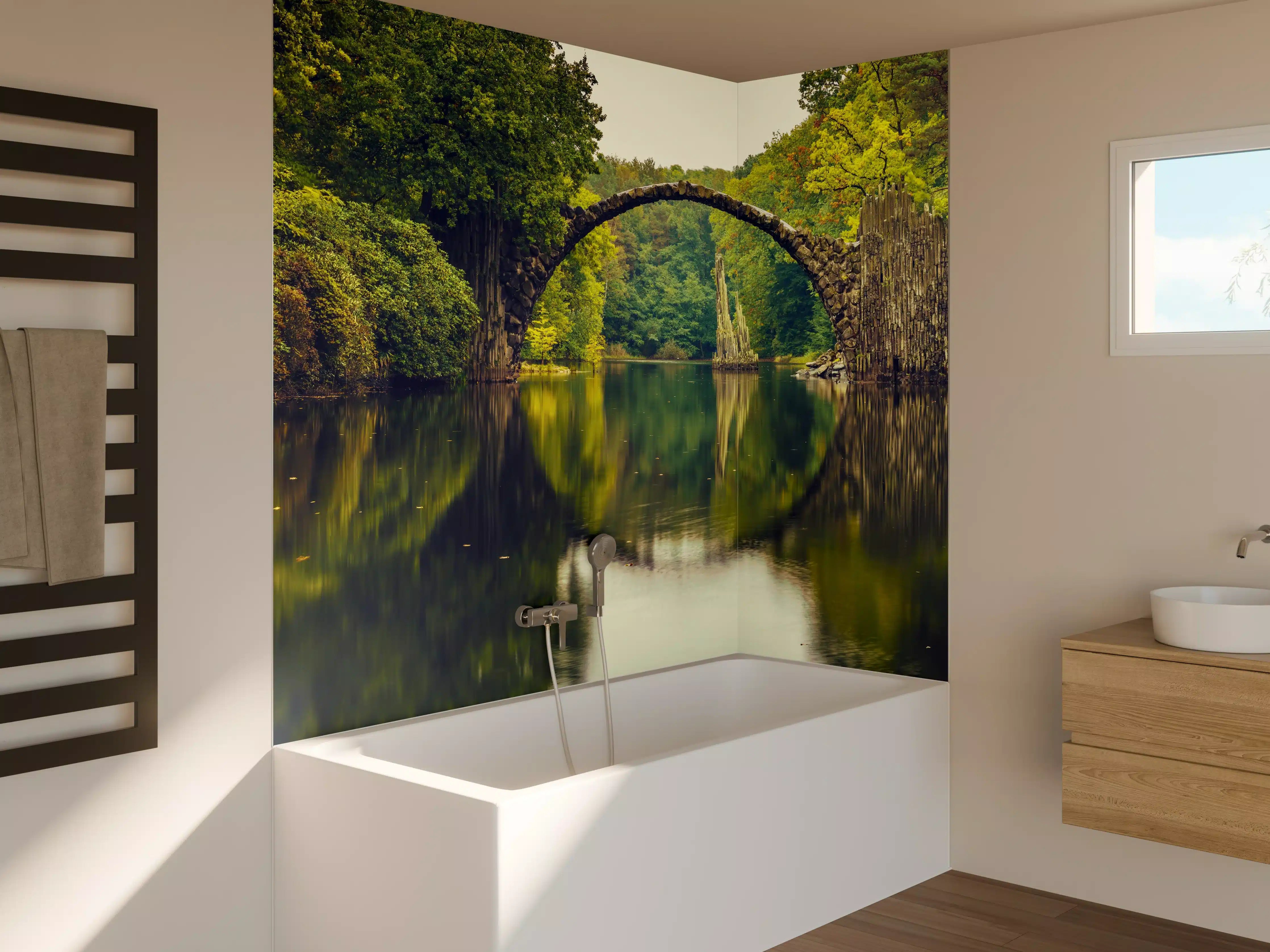 Badewannen-Rückwand - Rakotz bridge in Kromlau