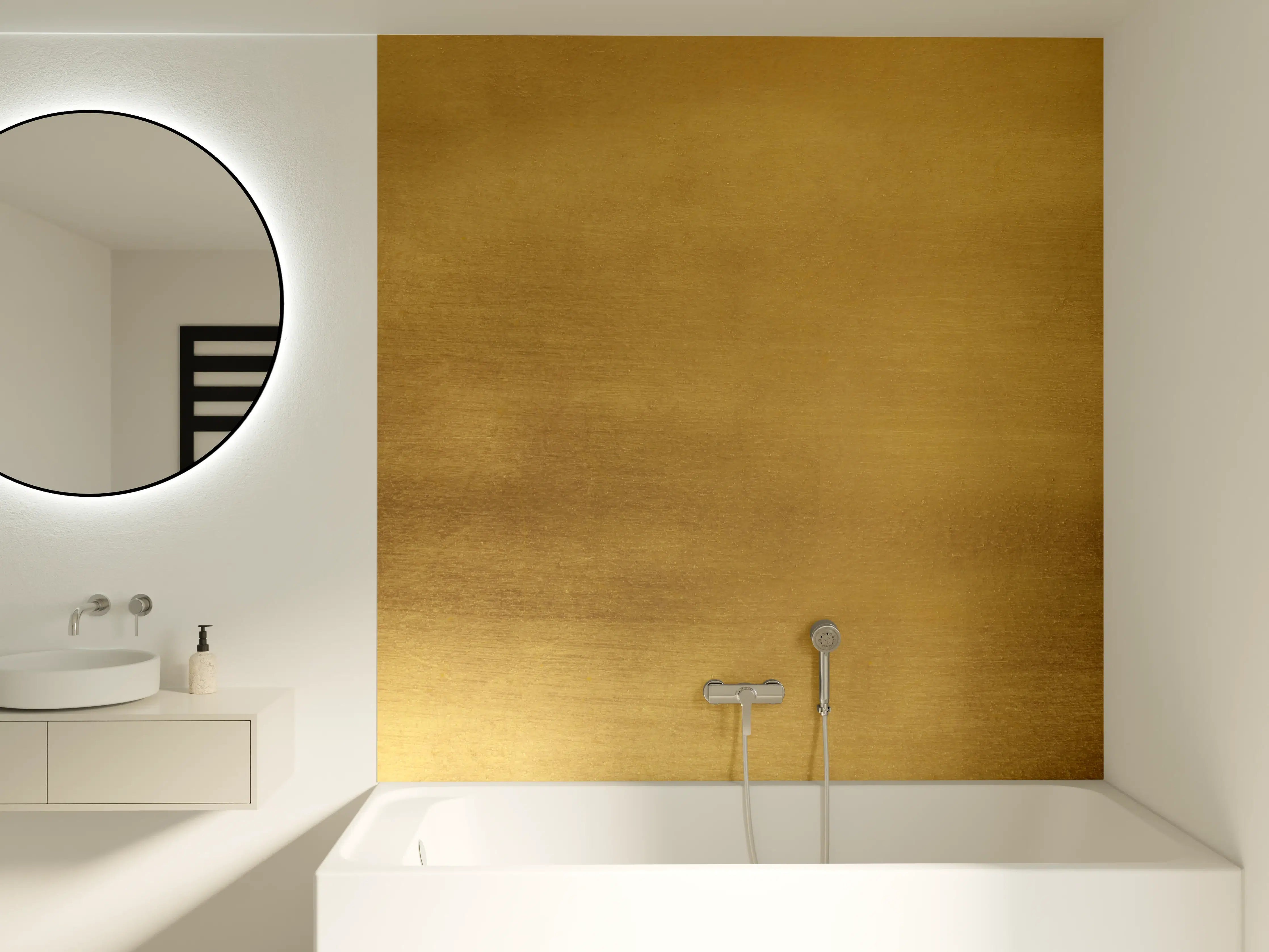 Badewannen-Rückwand - Raues Gold