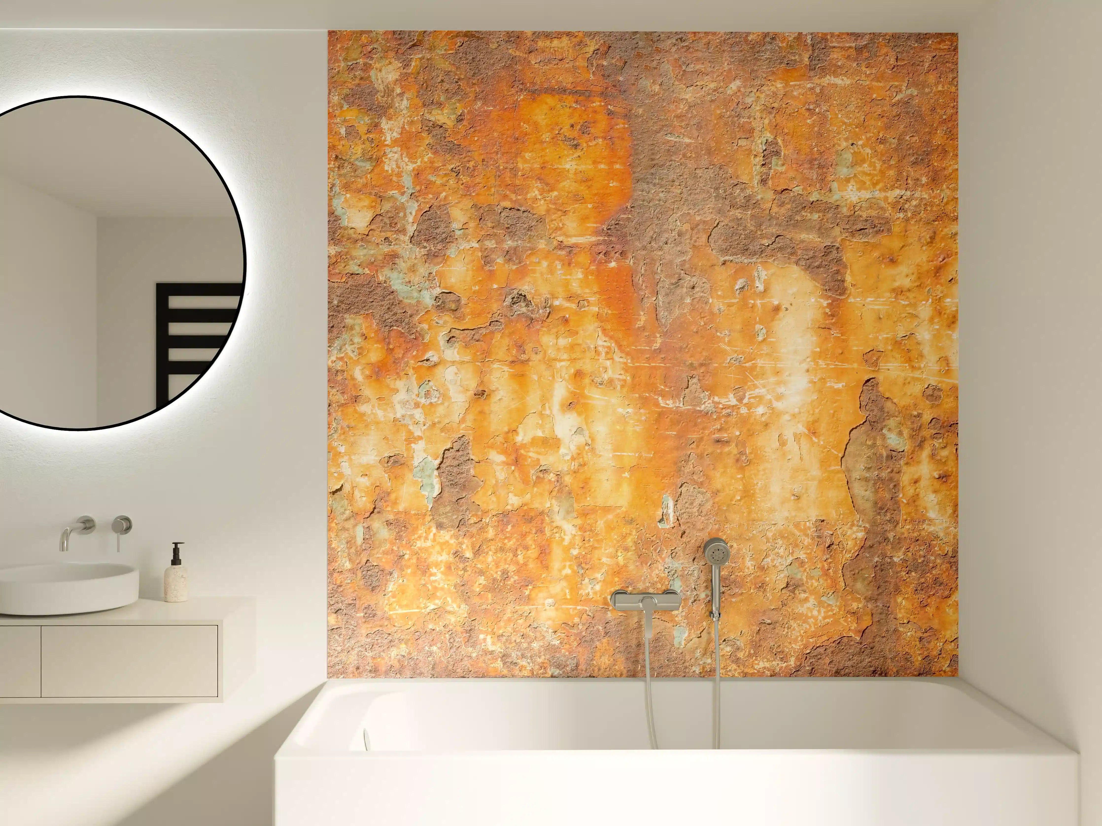 Badewannen-Rückwand - Rostige Betonwand