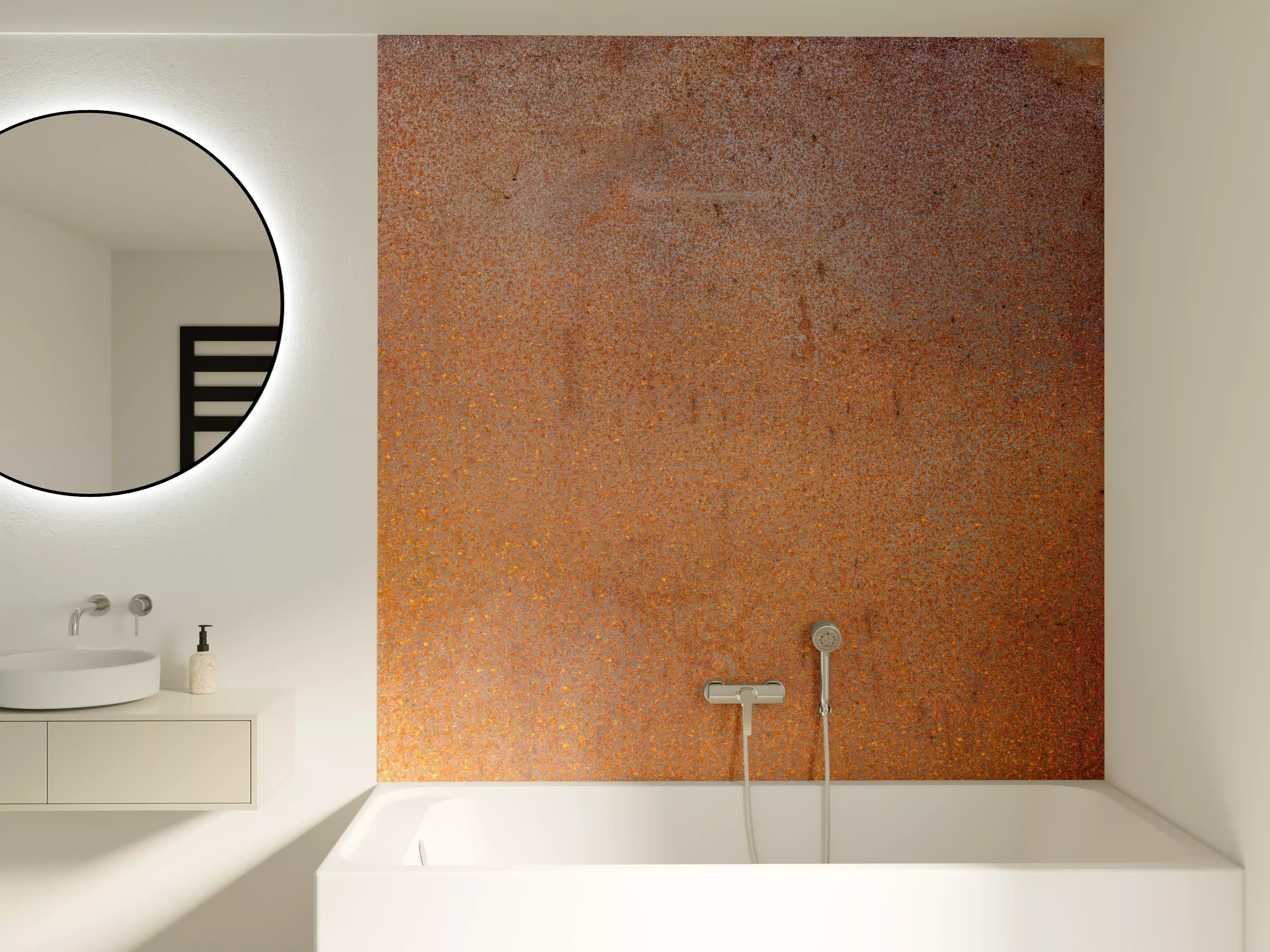Badewannen-Rückwand - Rostige Stahl Textur