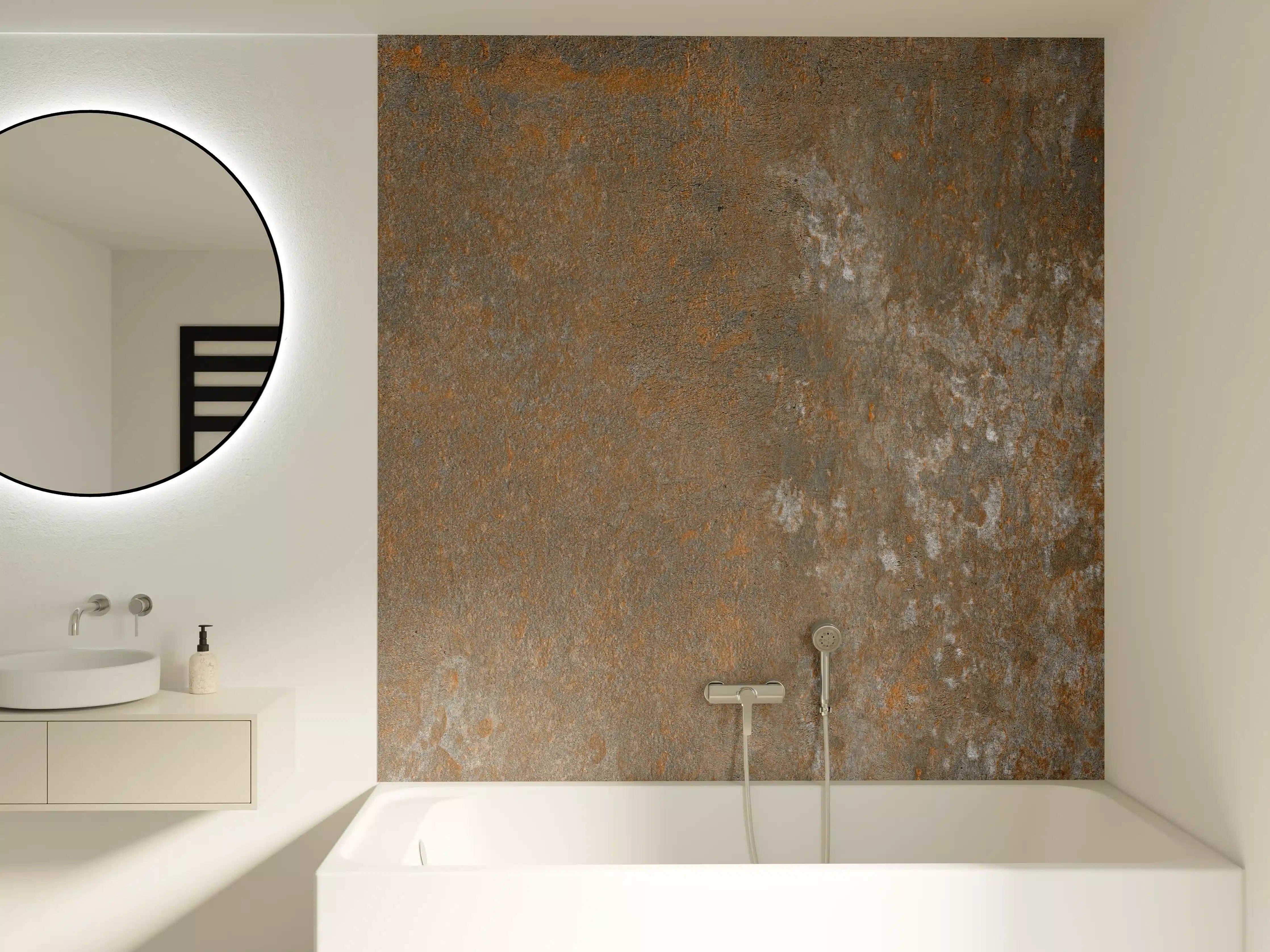 Badewannen-Rückwand - Rostiger Naturstein