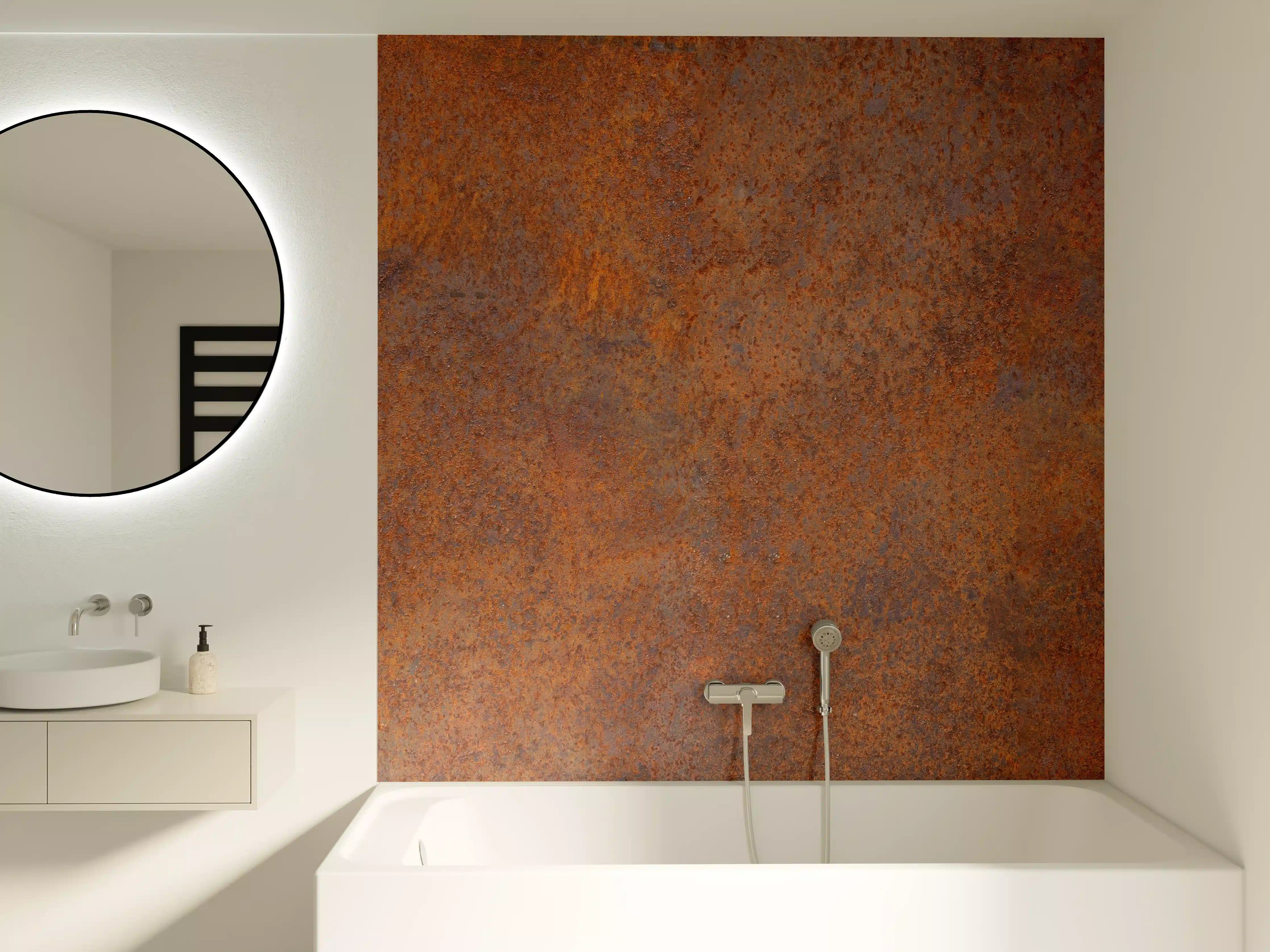 Badewannen-Rückwand - Rostiges Metall