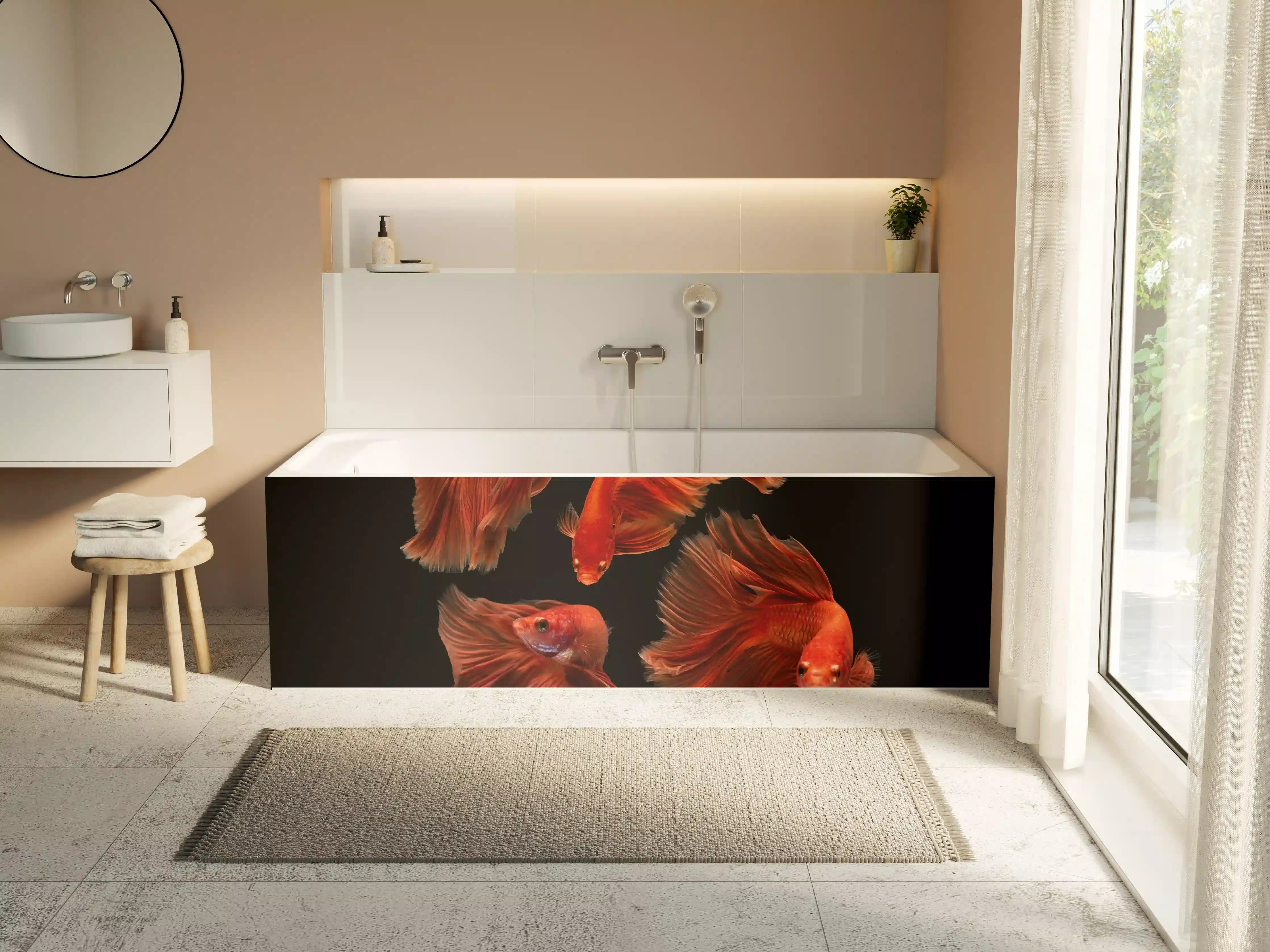 Badewannen-Rückwand - Roter Betta Fisch