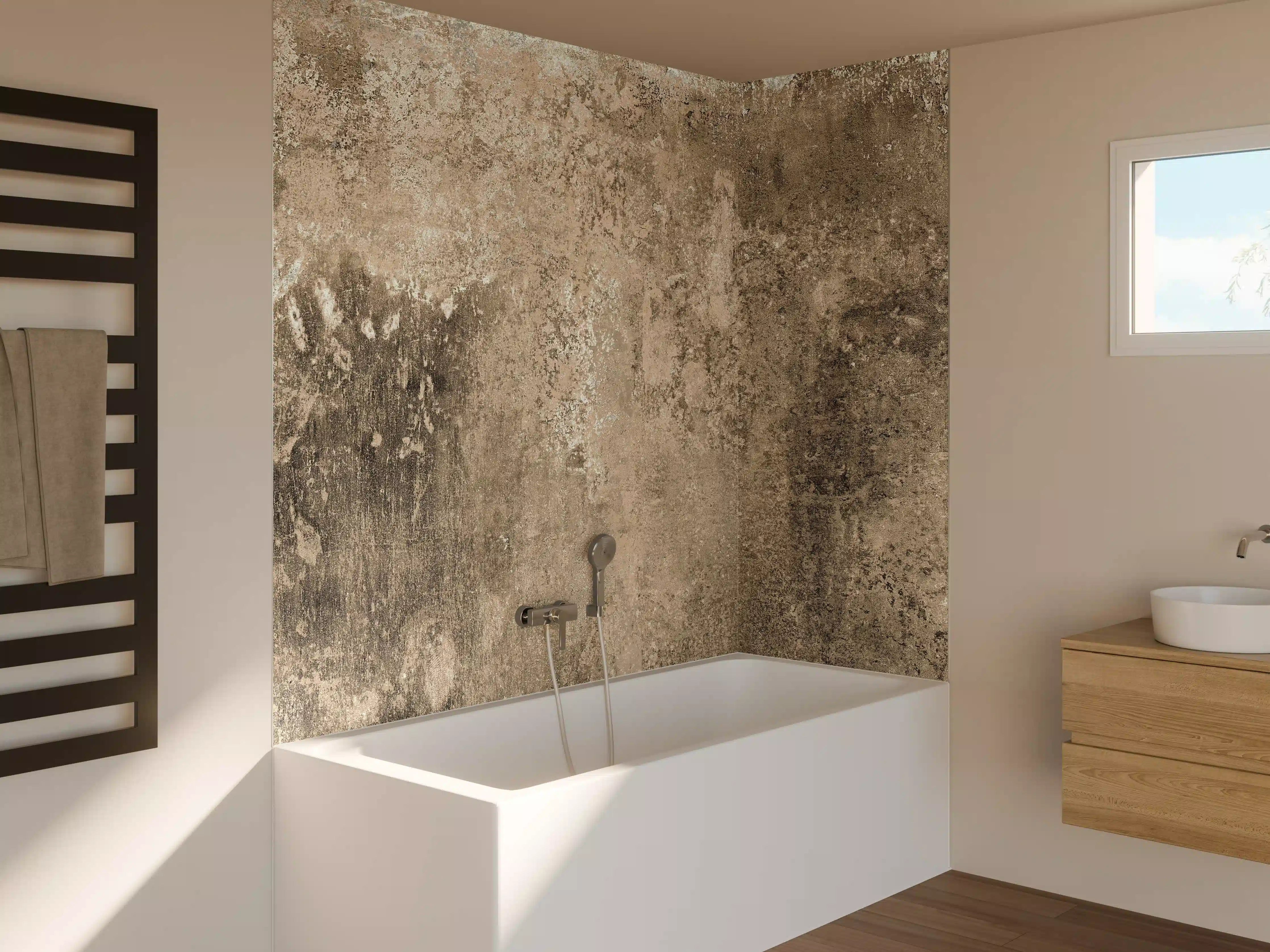 Badewannen-Rückwand - Rustikale Marmor Textur - Naturstein