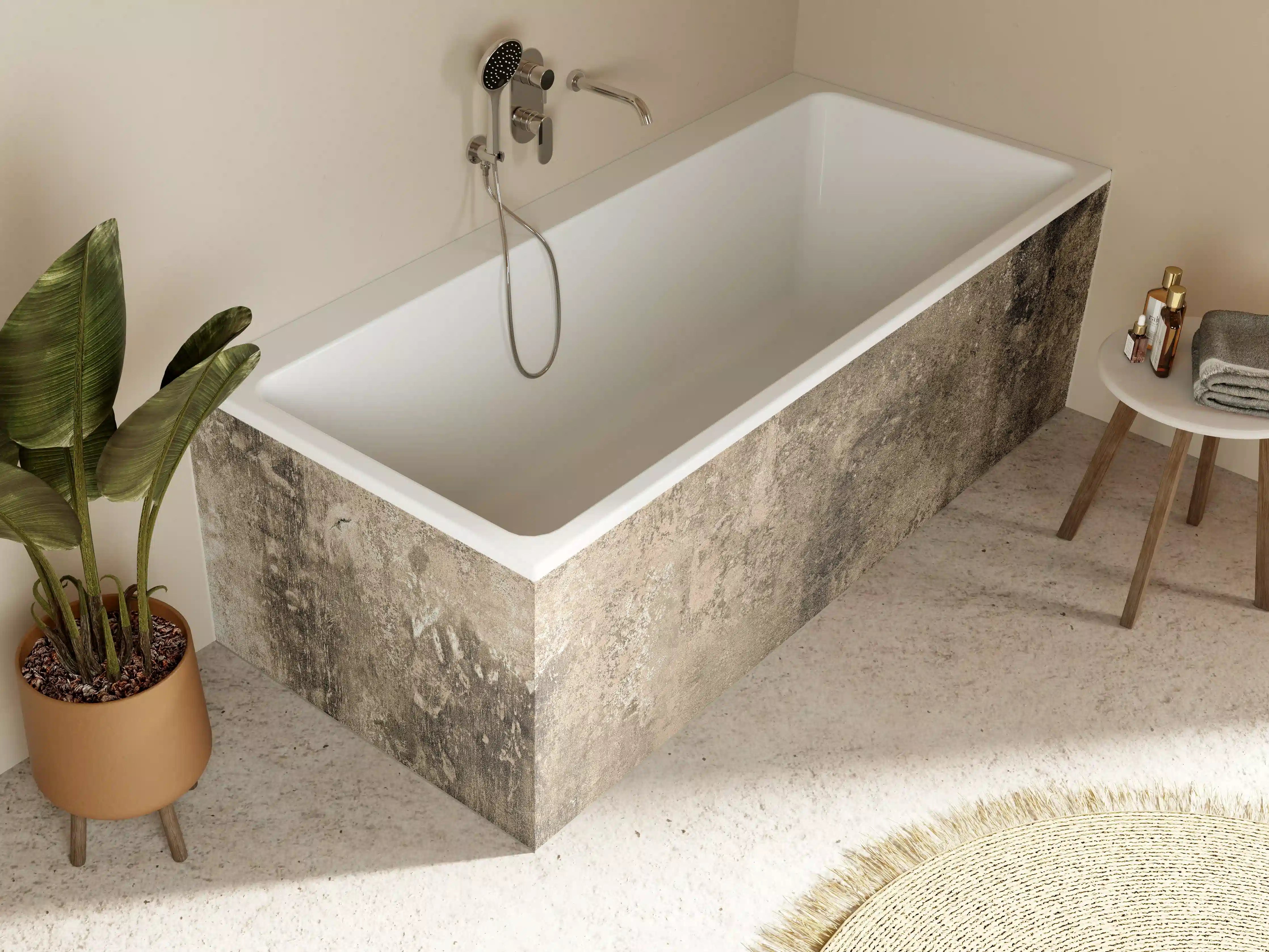 Badewannen-Rückwand - Rustikale Marmor Textur - Naturstein