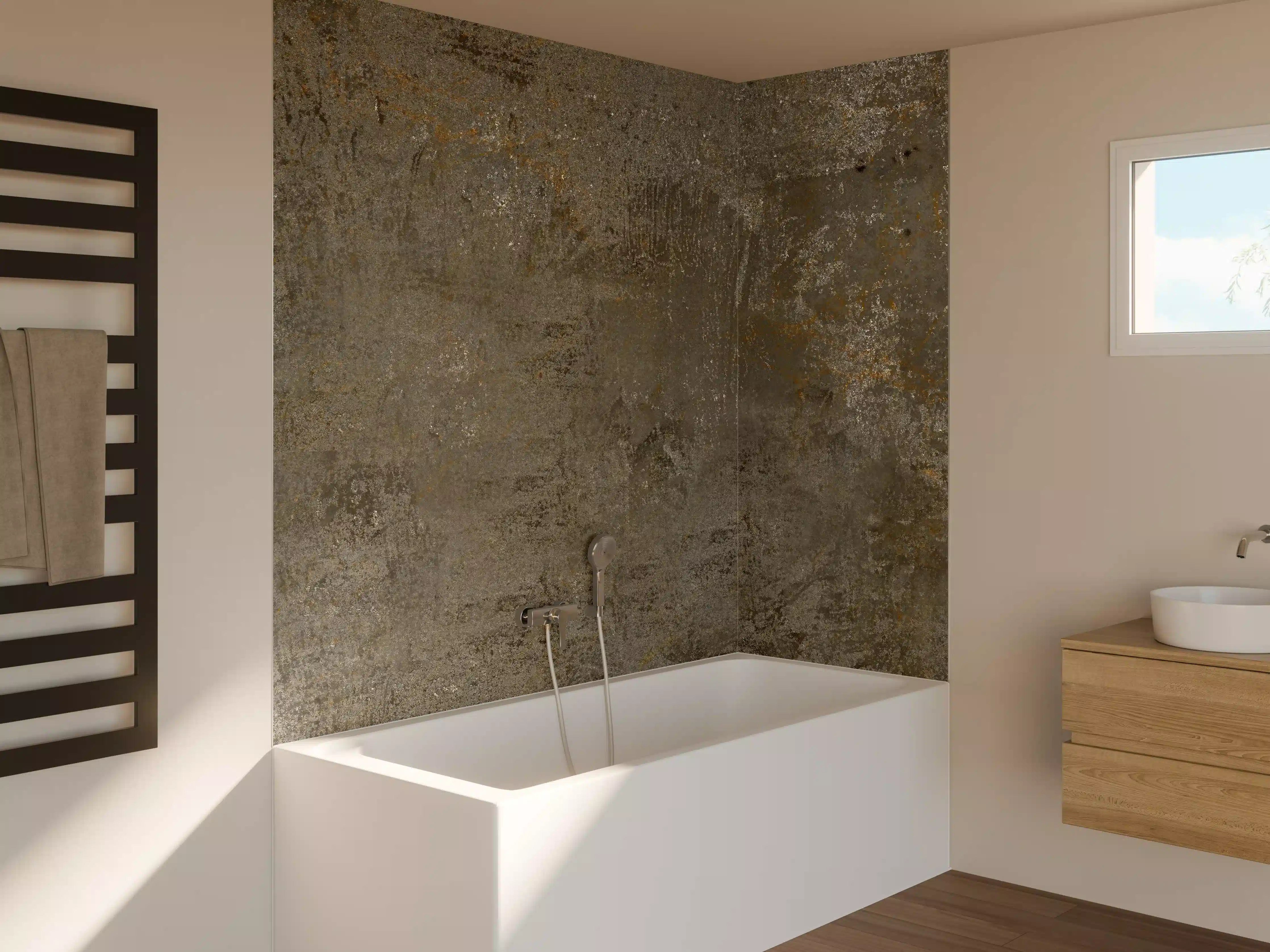 Badewannen-Rückwand - Rustikaler Granit