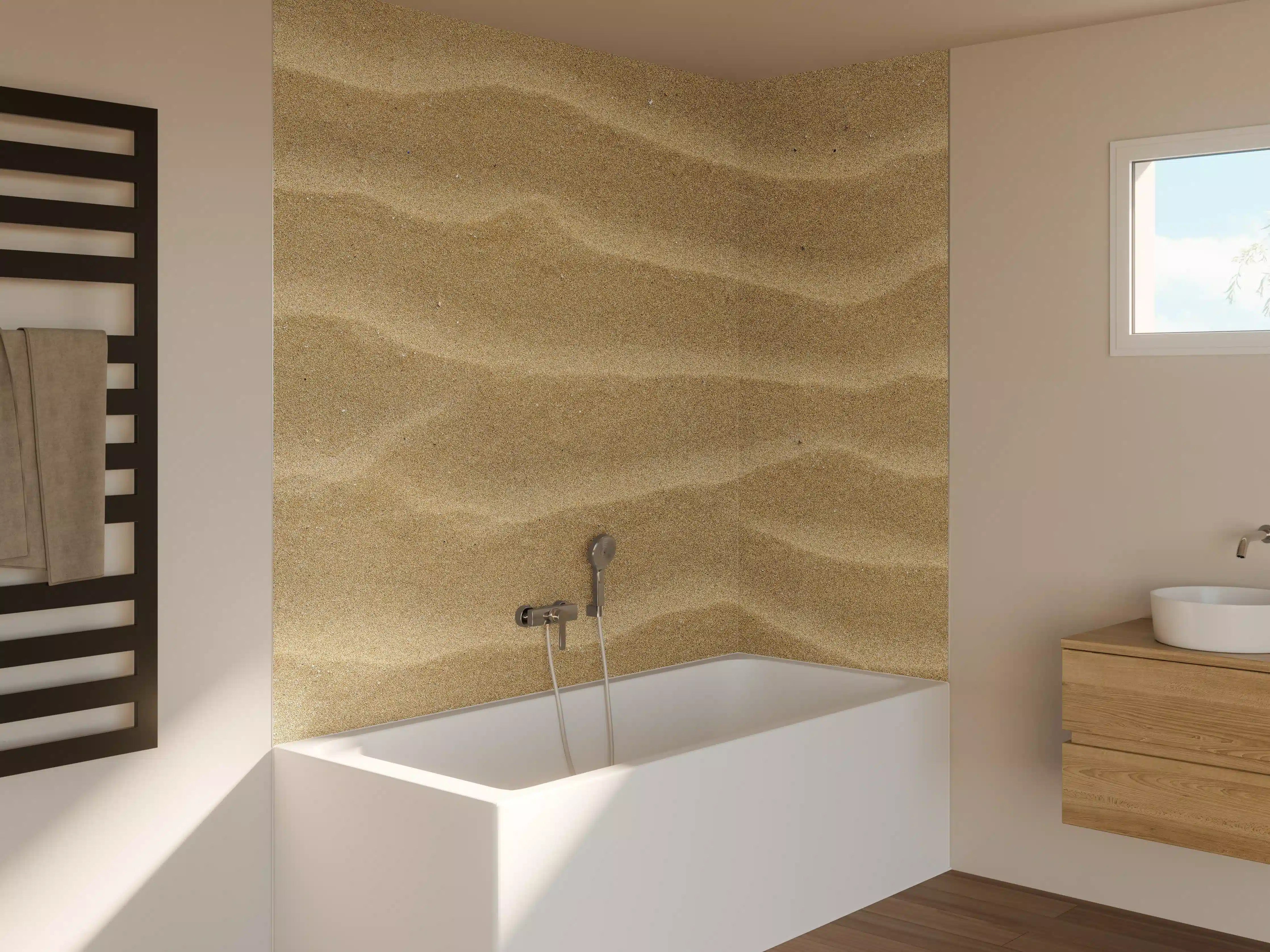 Badewannen-Rückwand - Sandstrand