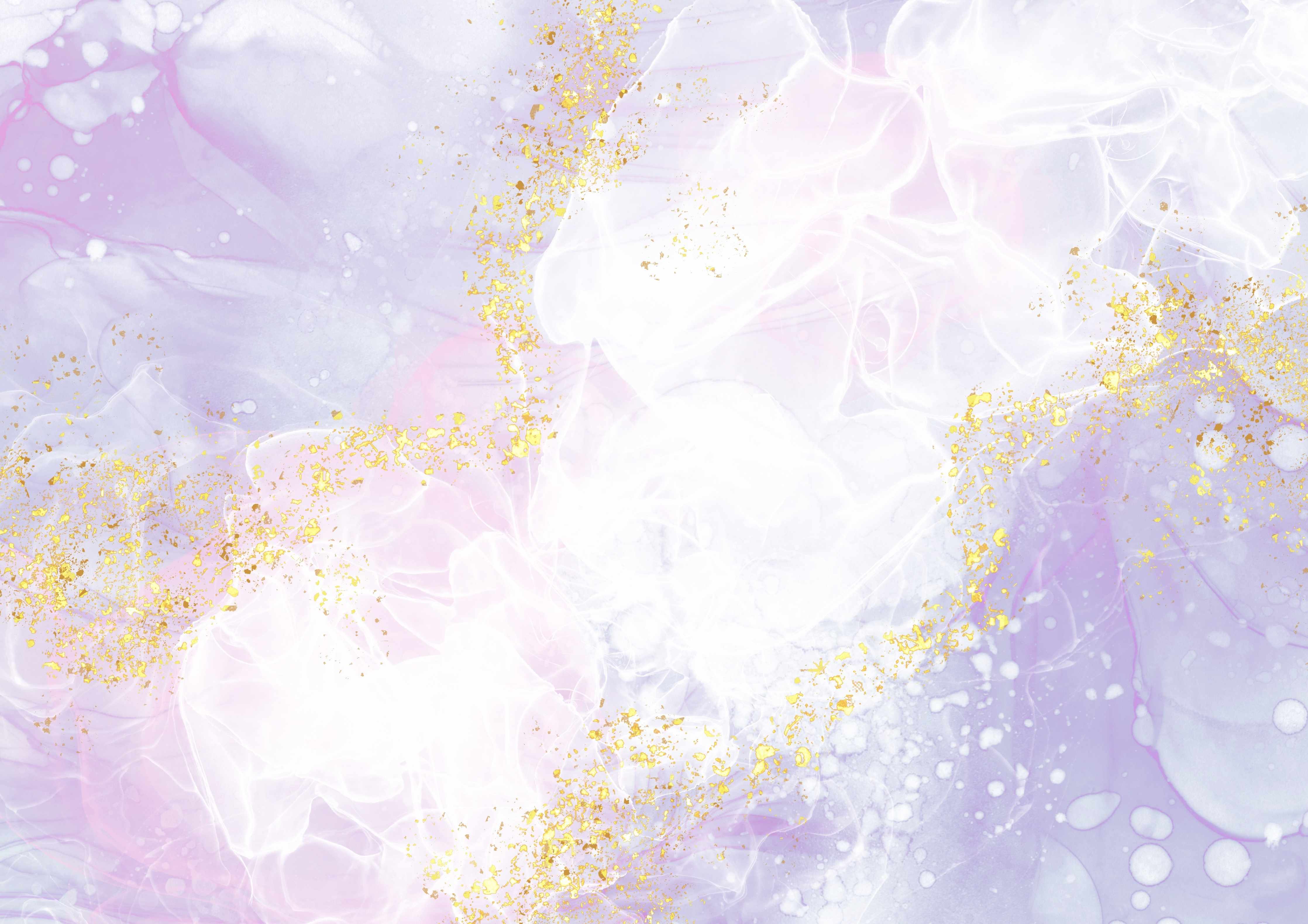 Badewannen-Rückwand-Sanft fließende Pastellfarben mit goldenen Akzenten