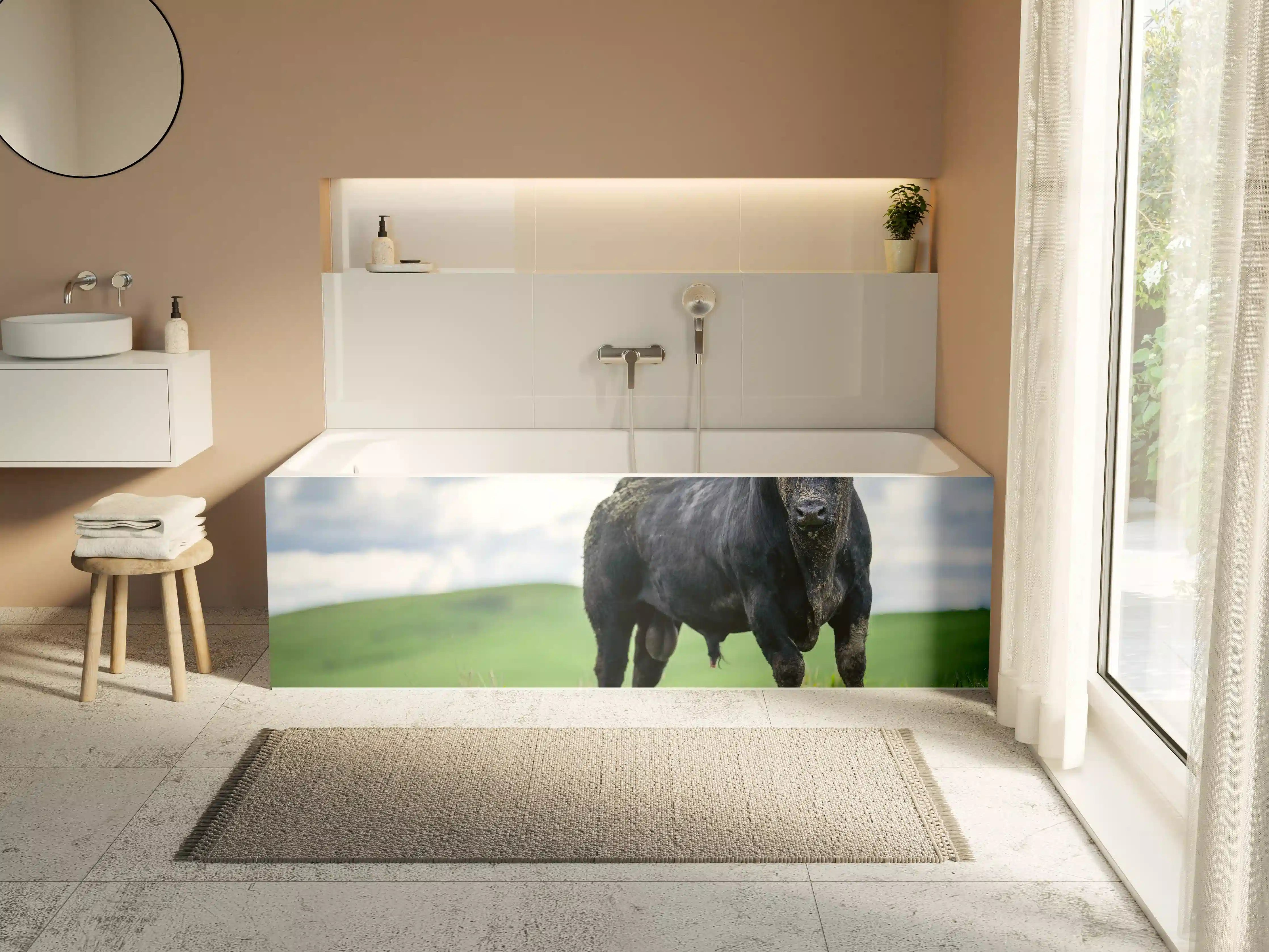 Badewannen-Rückwand - Schmutziger Aberdeen Angus
